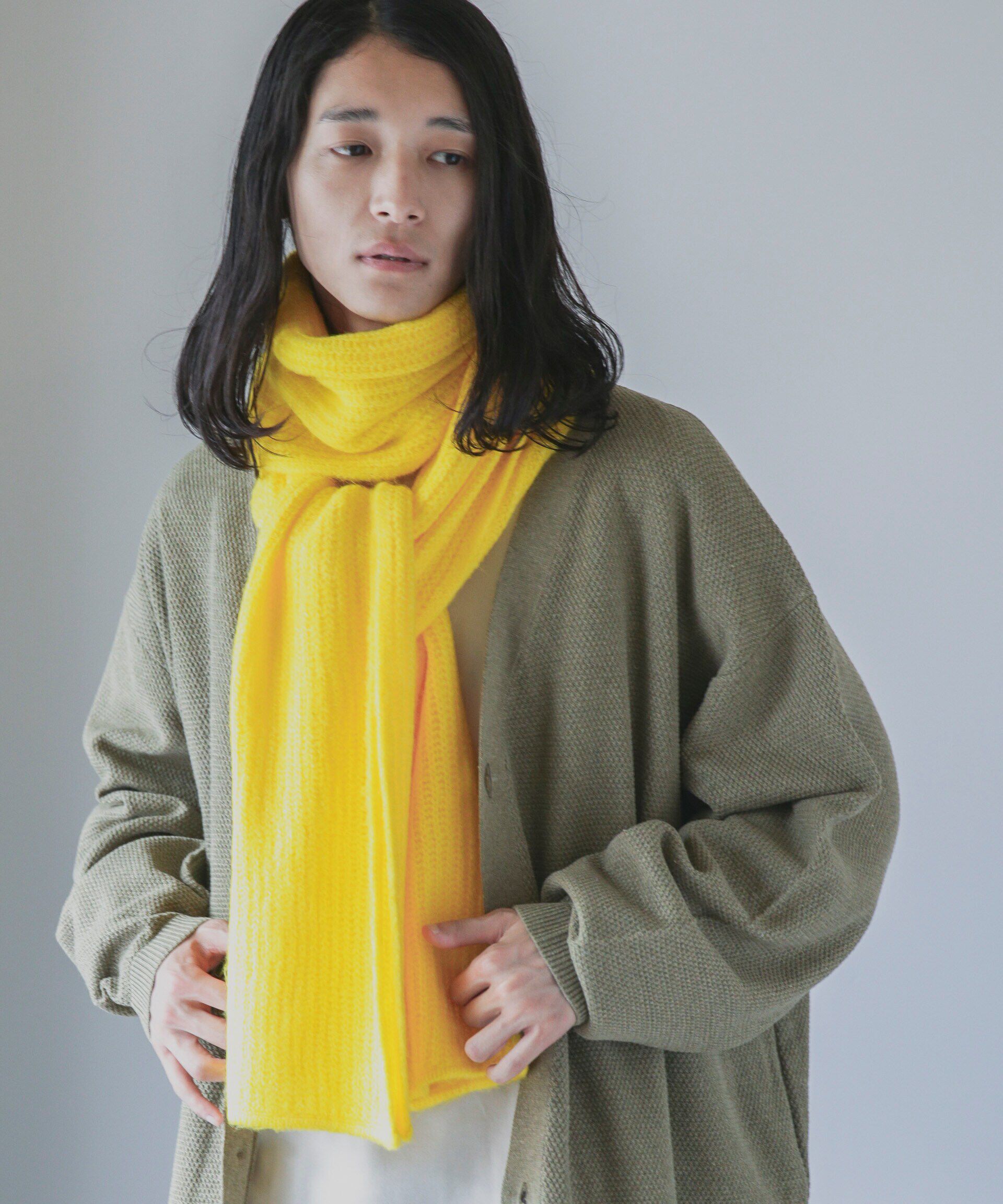 nano･universe「WEB限定 モヘヤライクワイドストール」|マフラー|