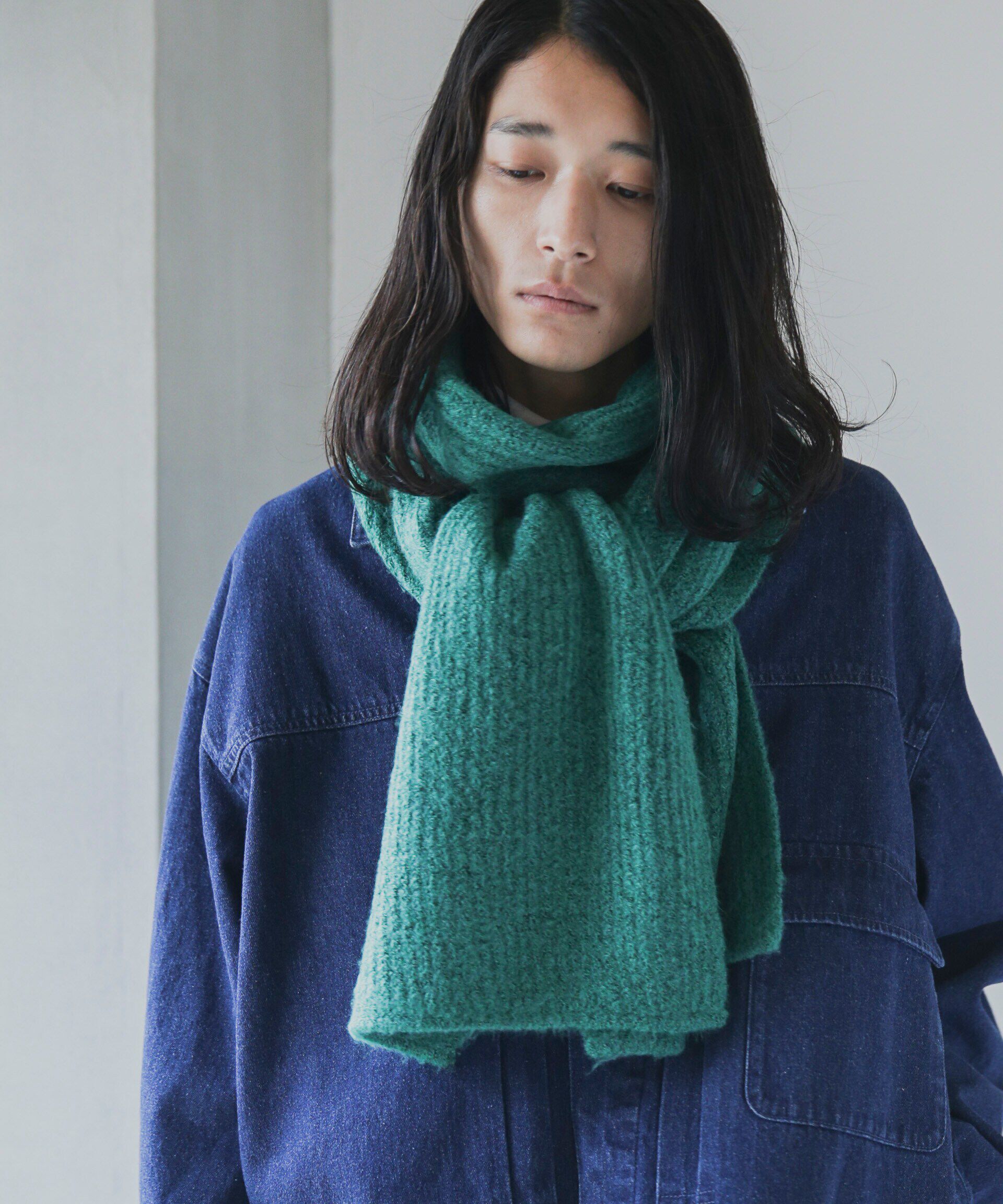 nano･universe「WEB限定 モヘヤライクワイドストール」|マフラー|