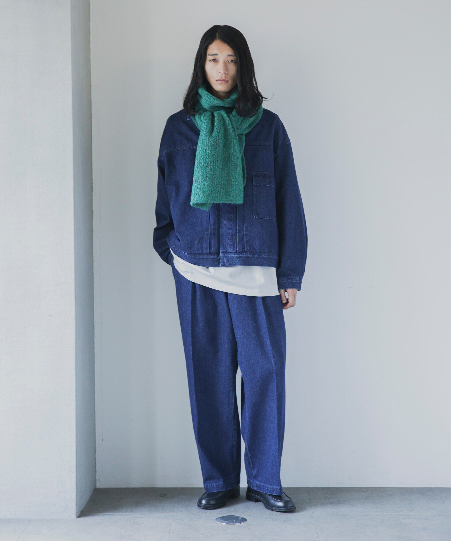 nano･universe「WEB限定 モヘヤライクワイドストール」|マフラー|