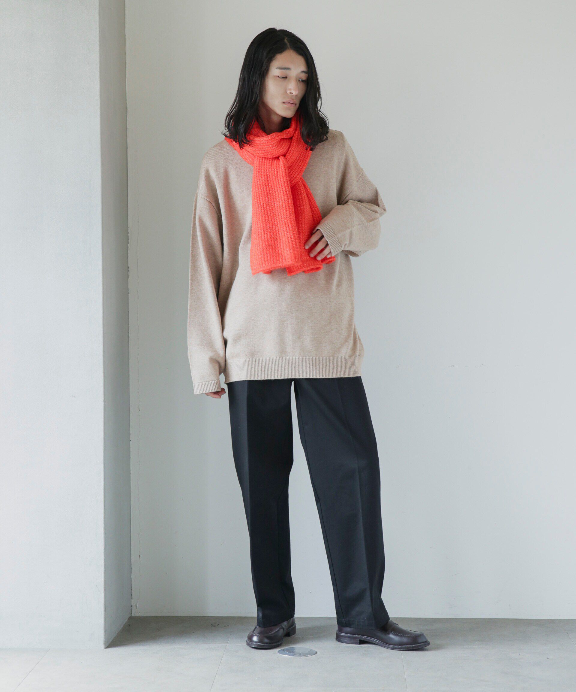 nano･universe「WEB限定 モヘヤライクワイドストール」|マフラー|