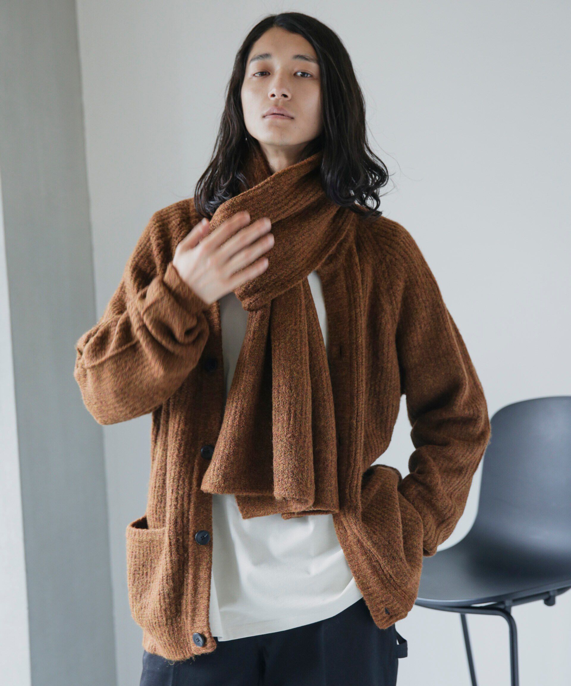 nano･universe「WEB限定 モヘヤライクワイドストール」|マフラー|