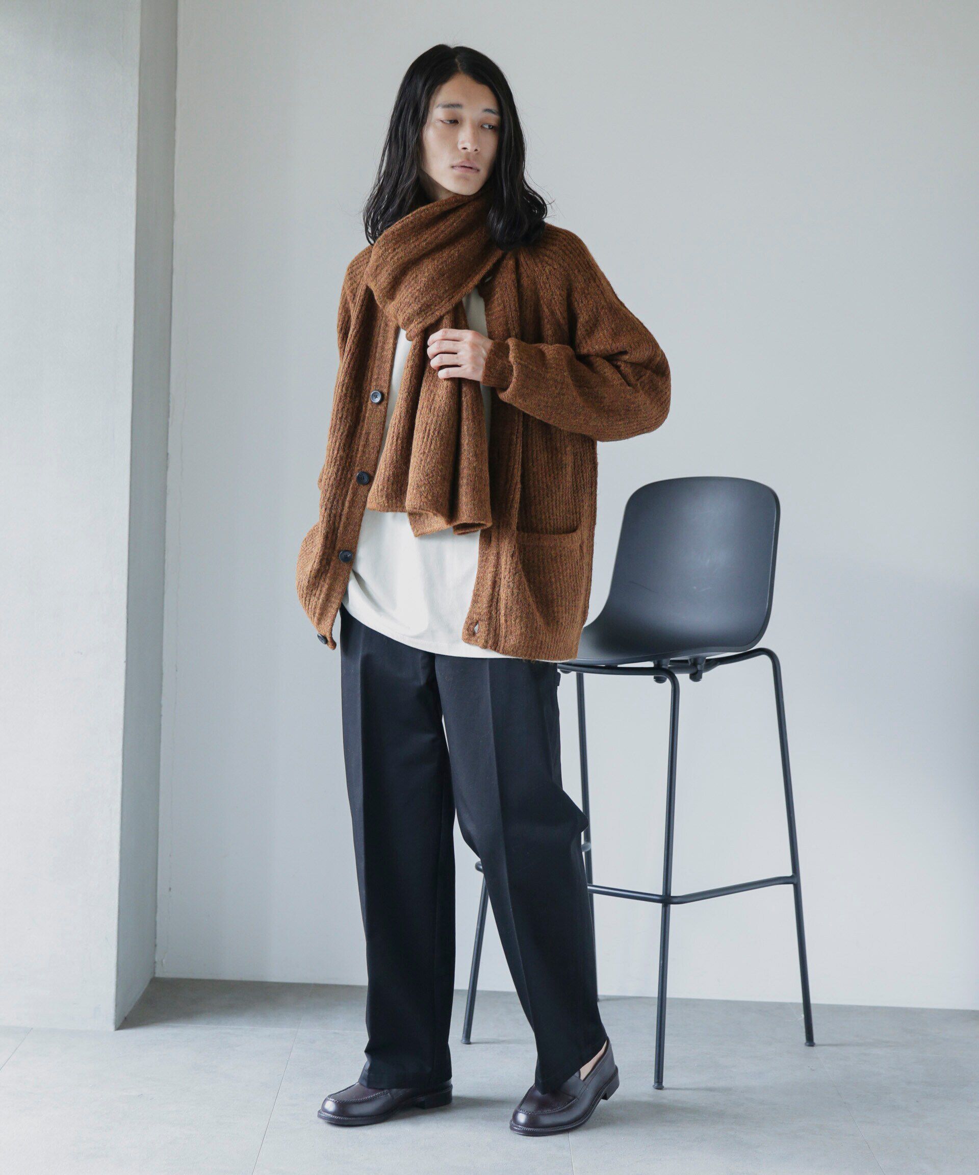 nano･universe「WEB限定 モヘヤライクワイドストール」|マフラー|