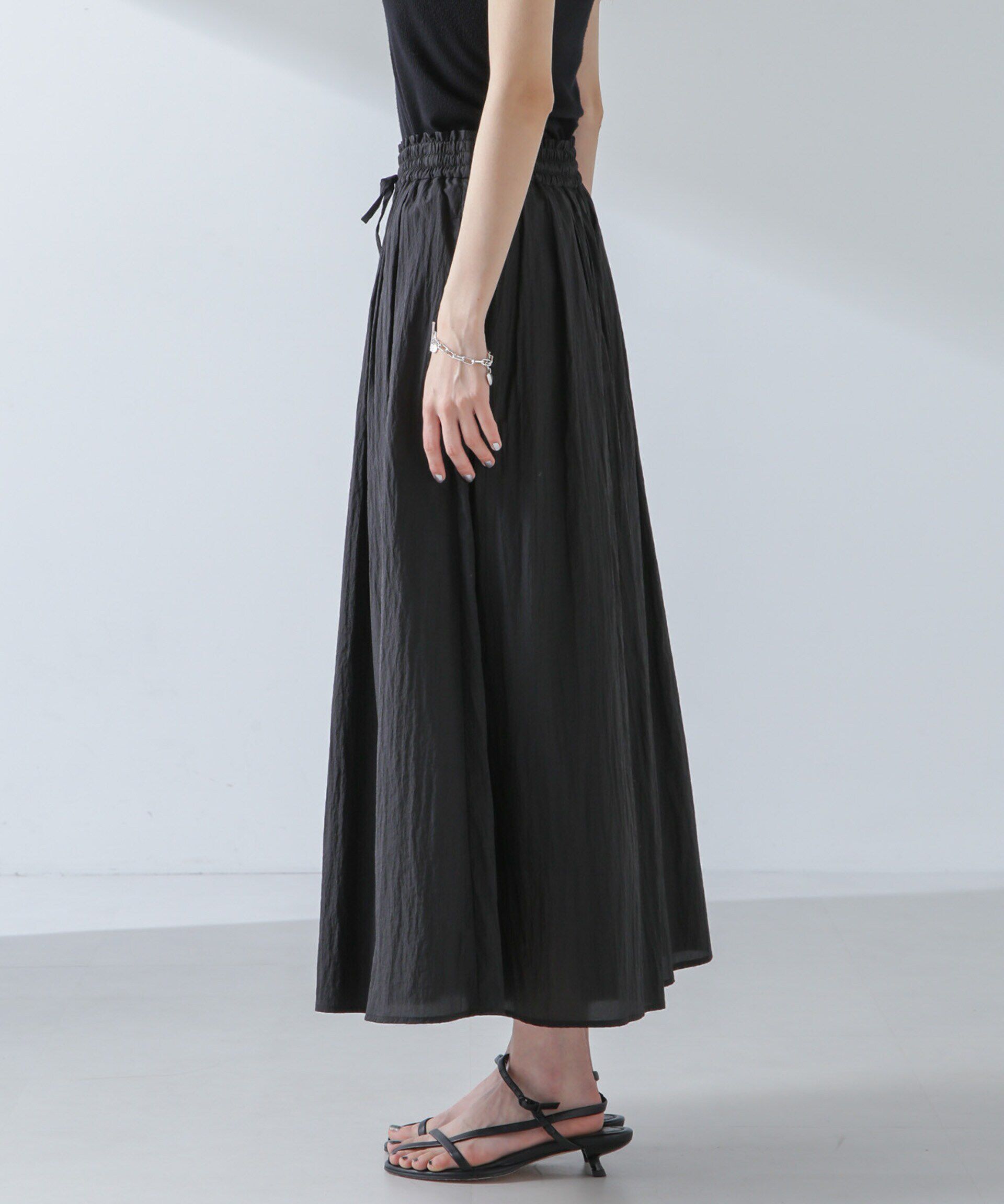 nano･universe「ナイロンタッサーギャザースカーチョ（セットアップ可）」|チノ|