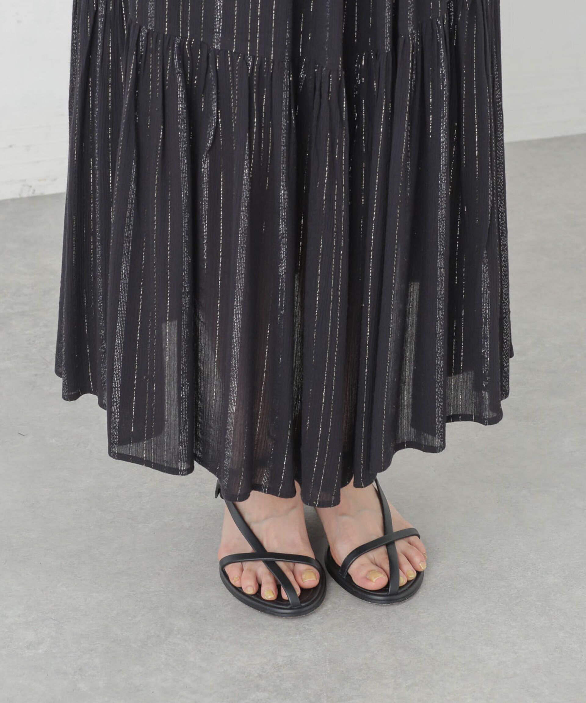 nano･universe「インドラメストライプキャミワンピース」|ワンピース|