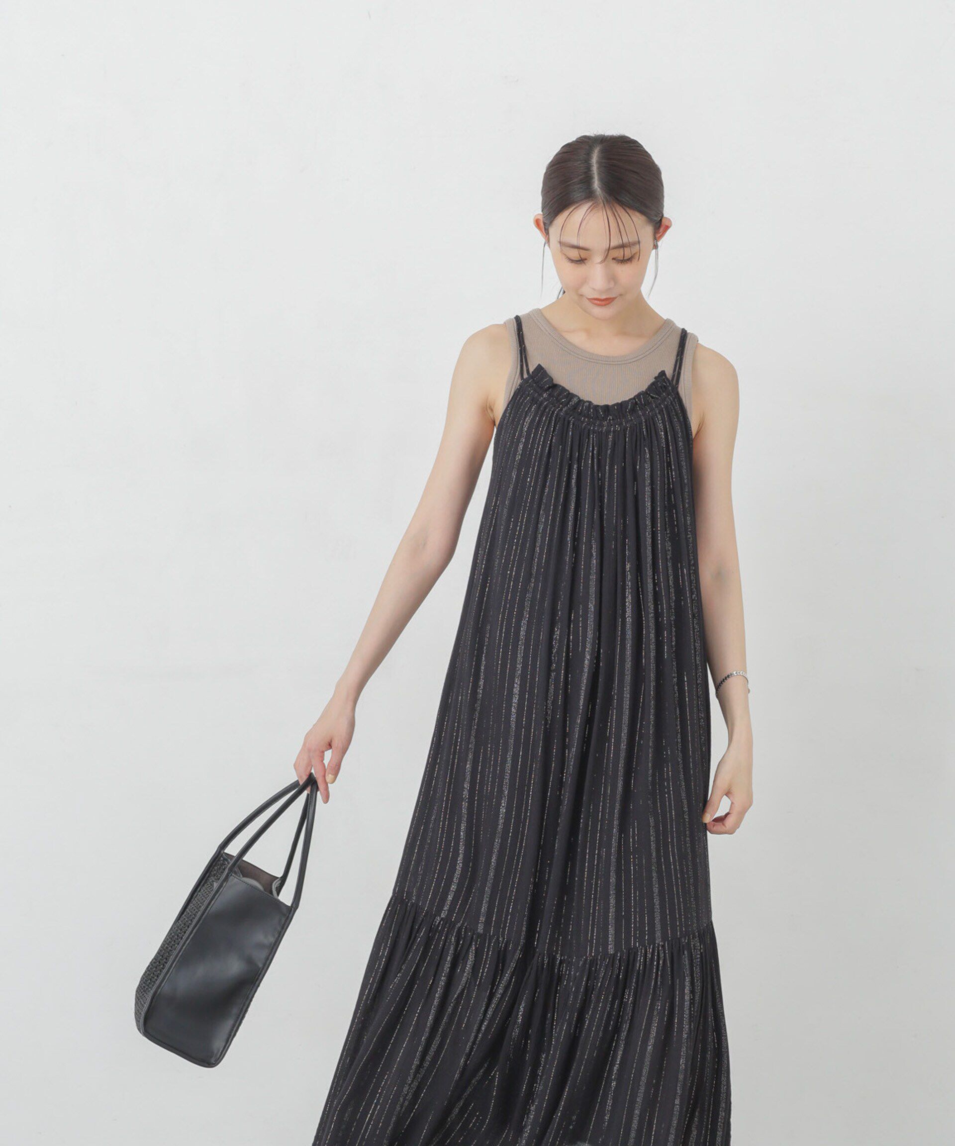 nano･universe「インドラメストライプキャミワンピース」|ワンピース|