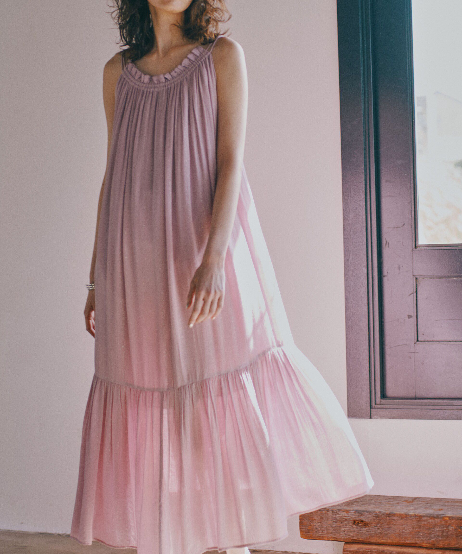 nano･universe「インドラメストライプキャミワンピース」|ワンピース|