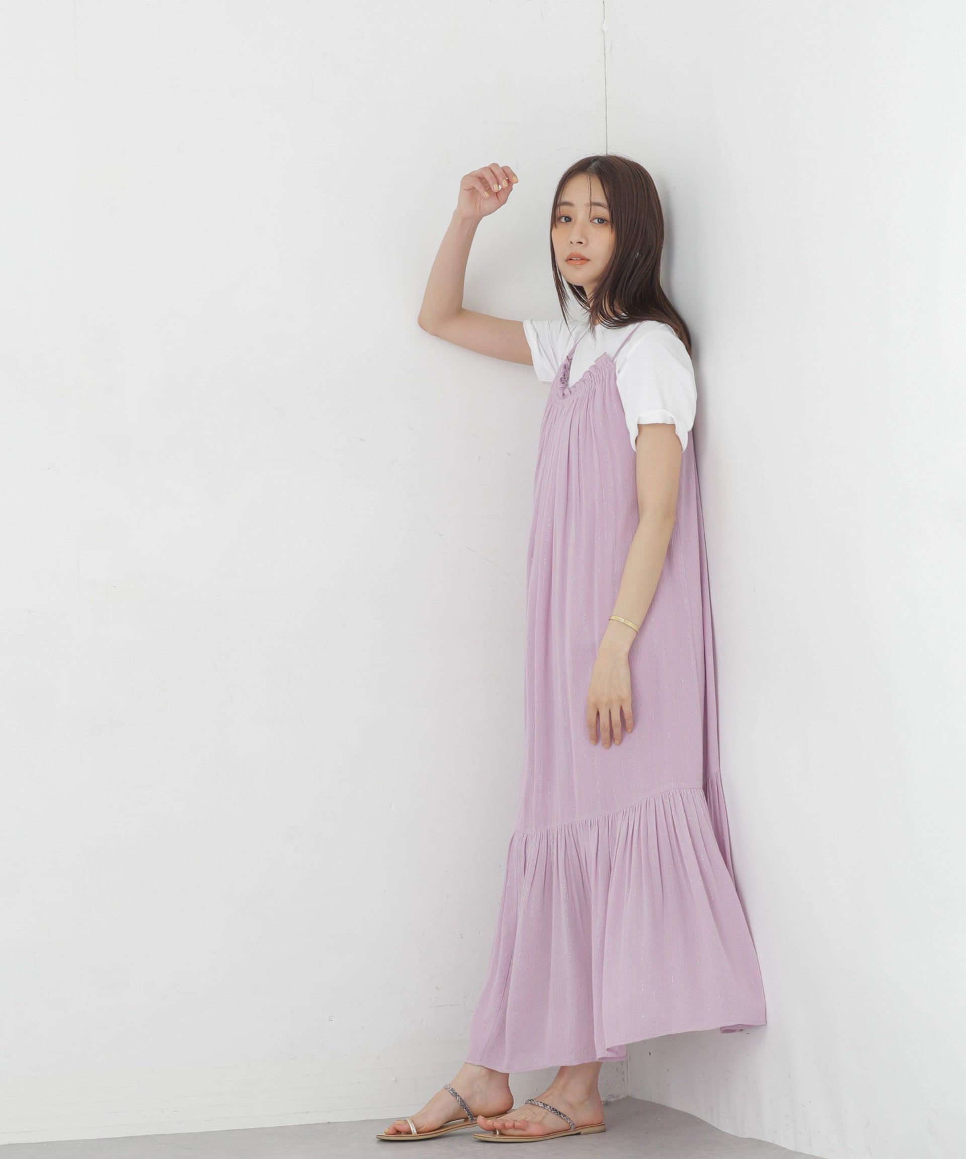 nano･universe「インドラメストライプキャミワンピース」|ワンピース|