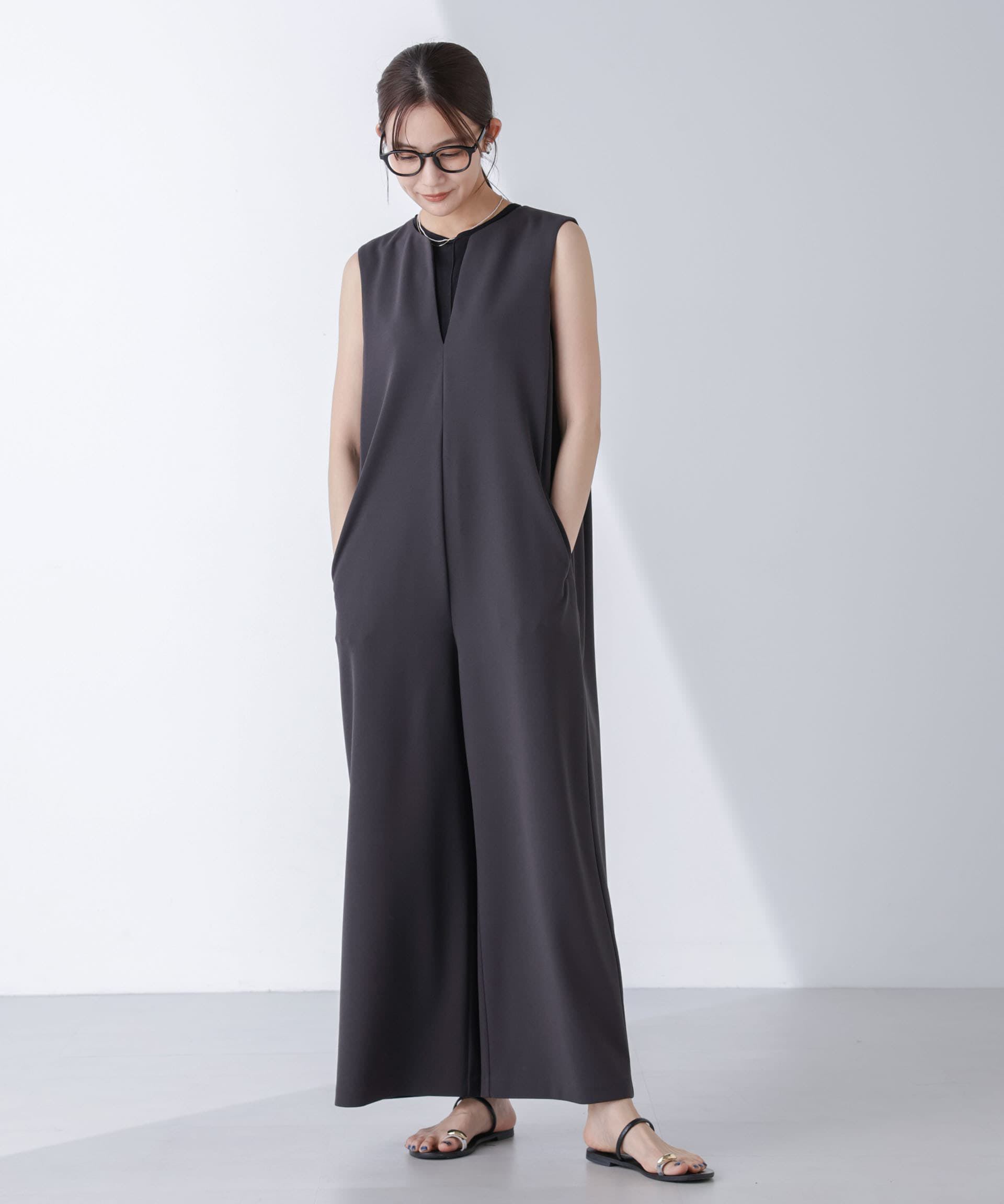 nano･universe「AtPARK＆DAILYWEAR/カットジョーゼットサロペ」|ワンピース|