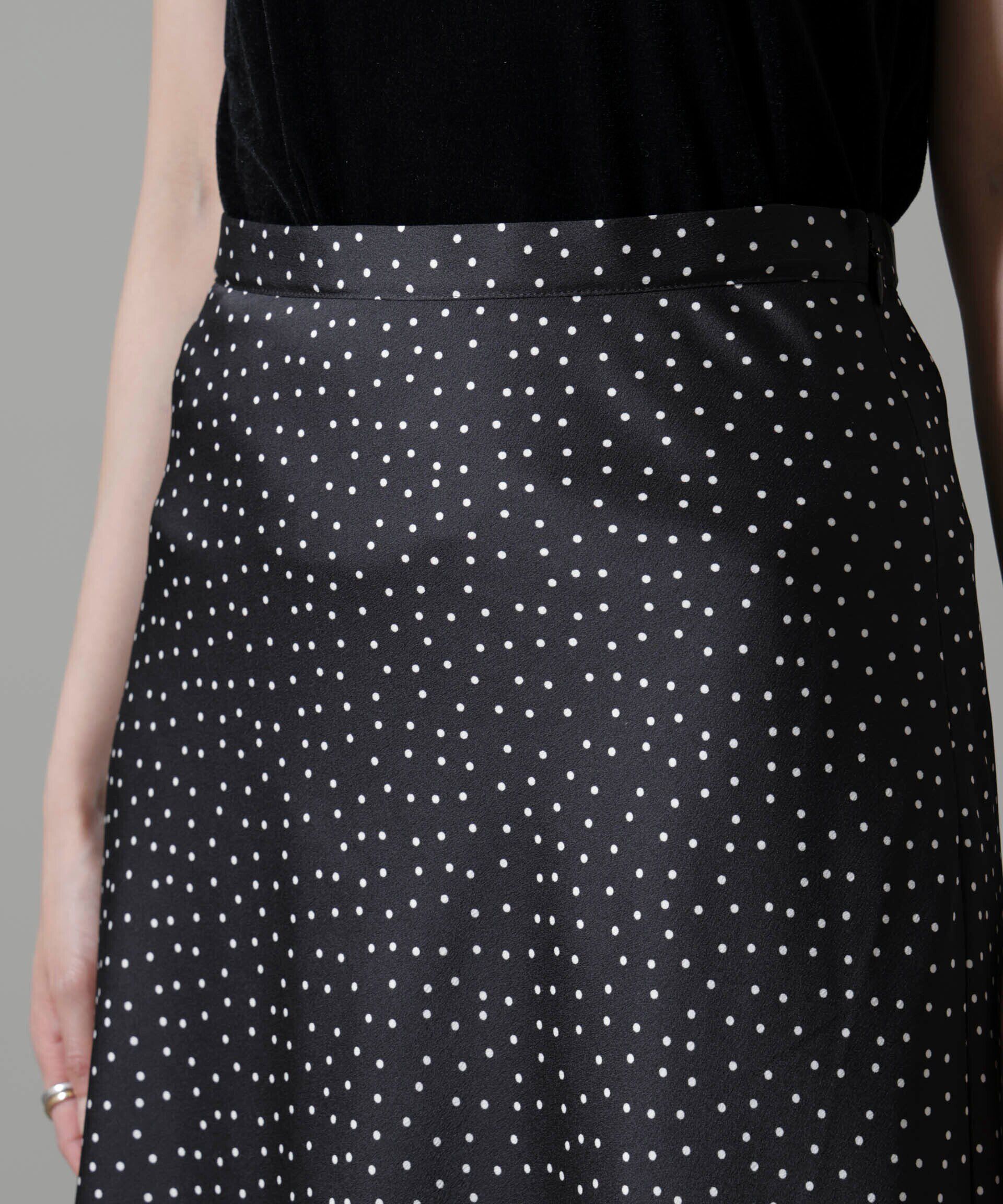 nano･universe「ドットプリントサテンバイアススカート」|スカート|