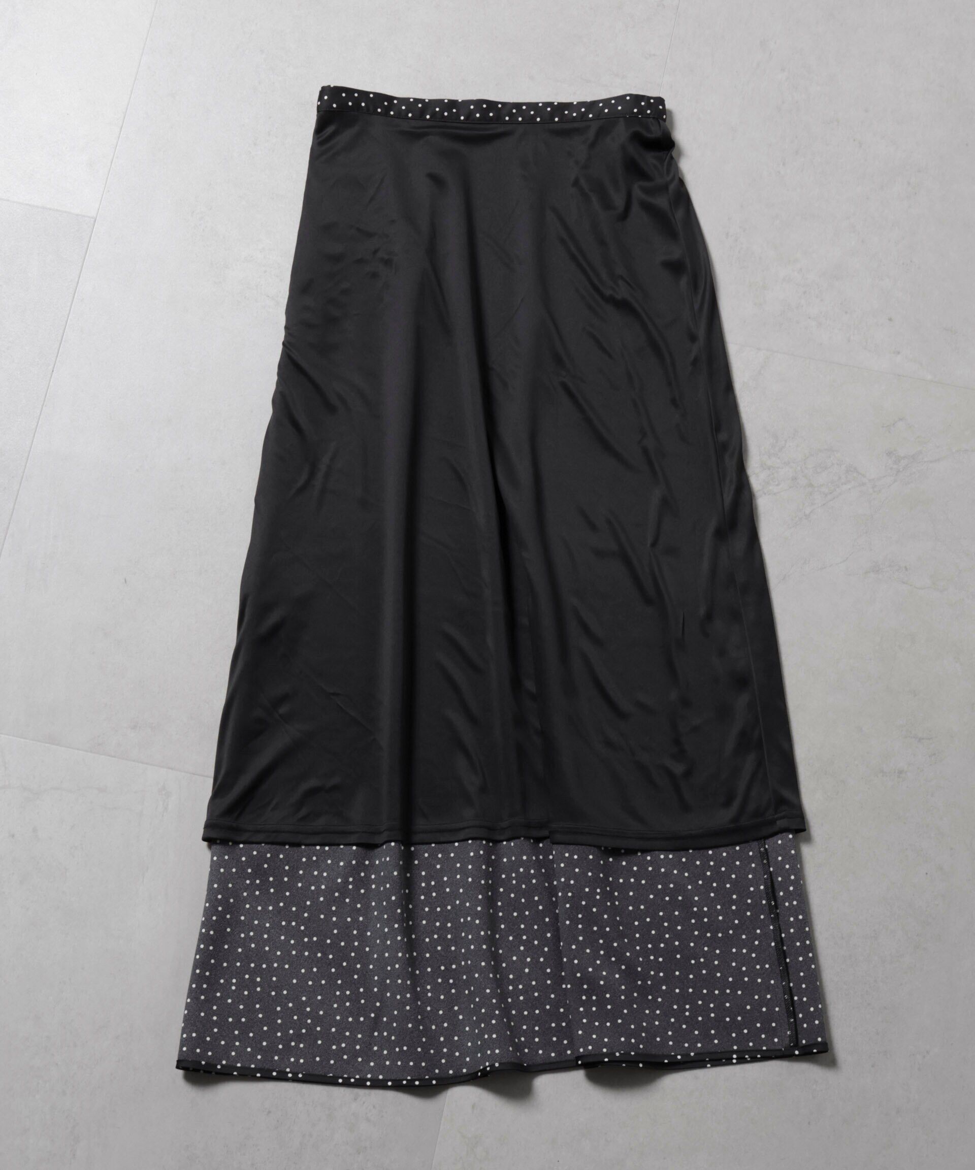 nano･universe「ドットプリントサテンバイアススカート」|スカート|