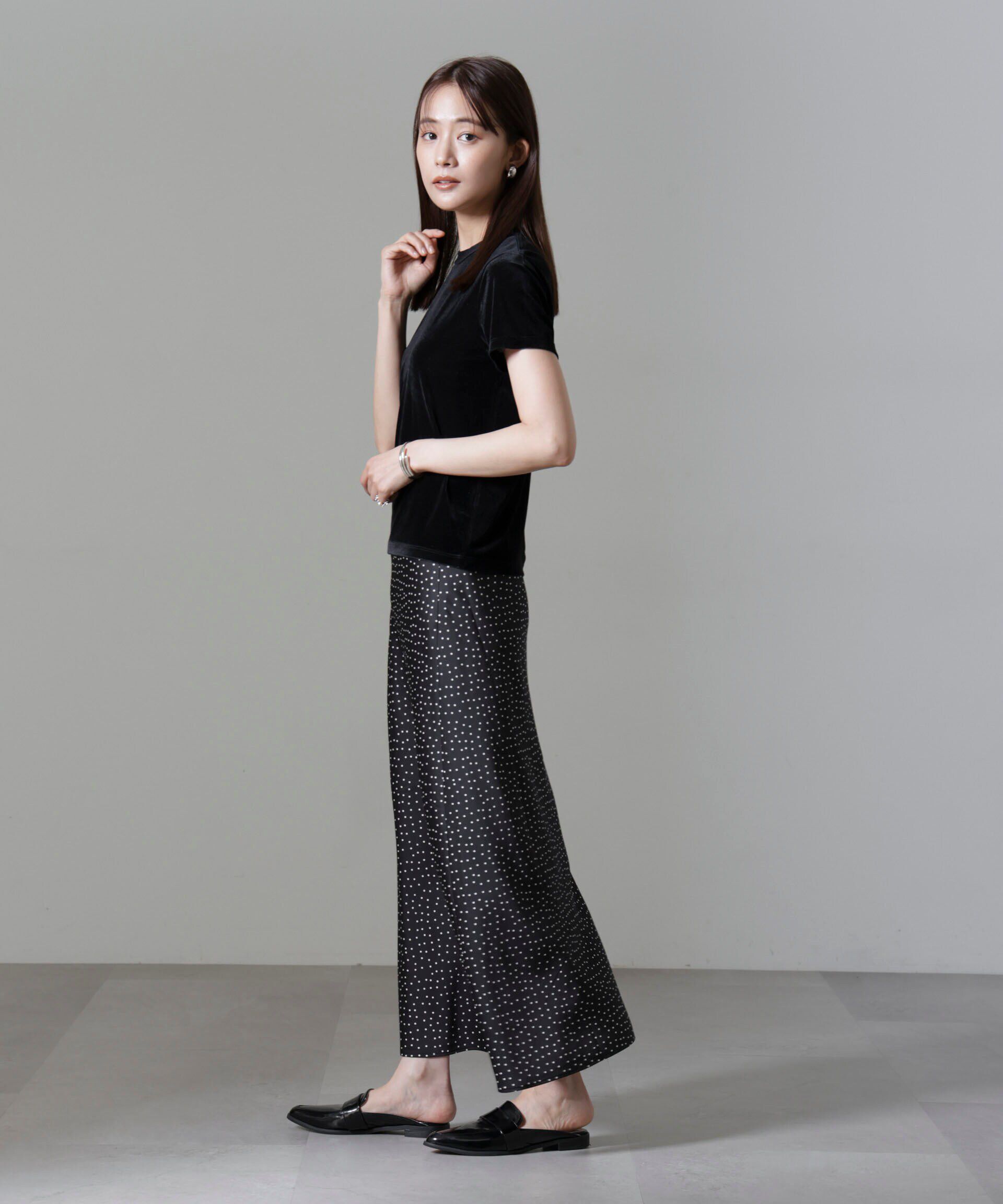 nano･universe「ドットプリントサテンバイアススカート」|スカート|