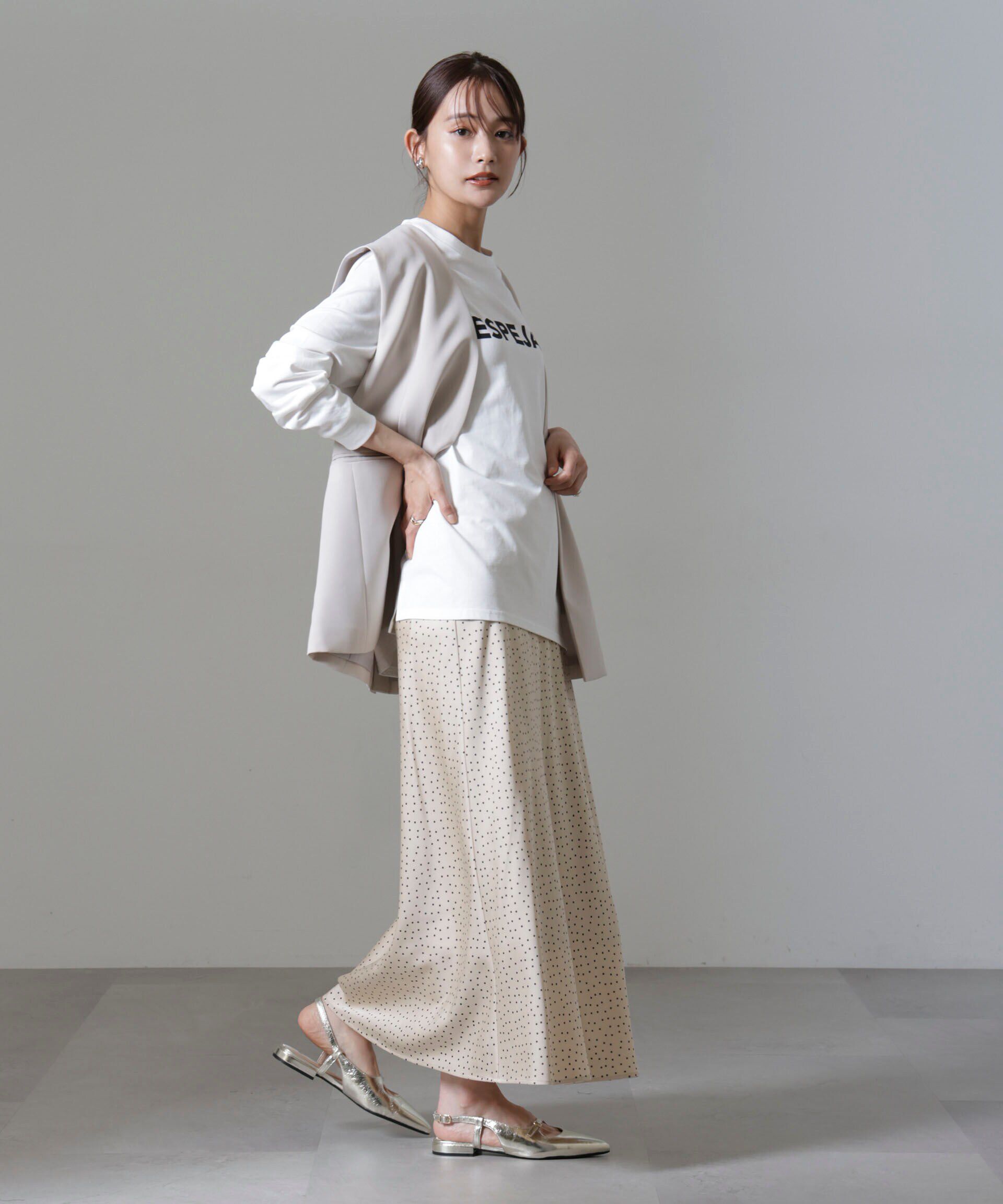 nano･universe「ドットプリントサテンバイアススカート」|スカート|