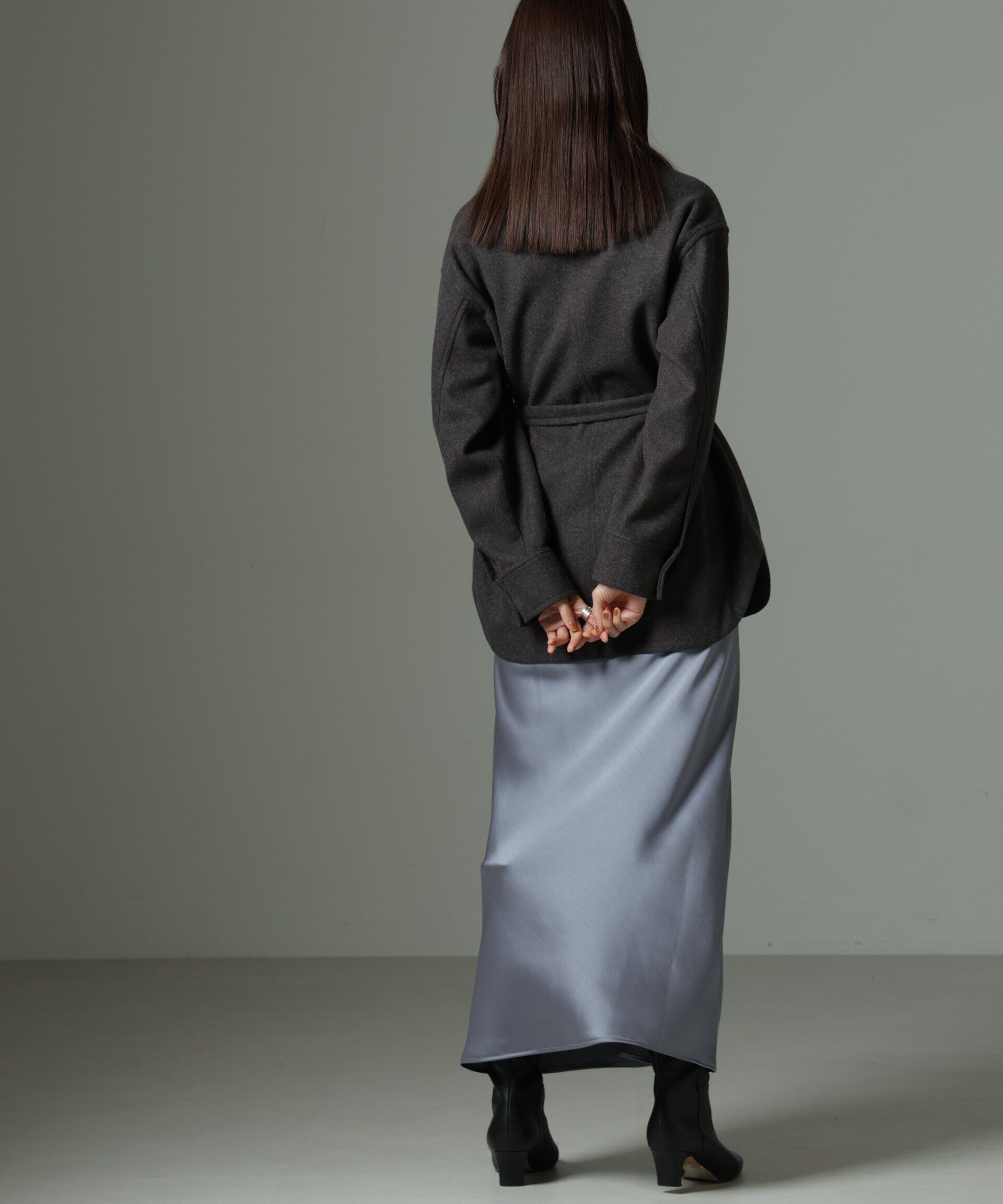 nano･universe「ヘヴィーサテンスカート」|スカート|