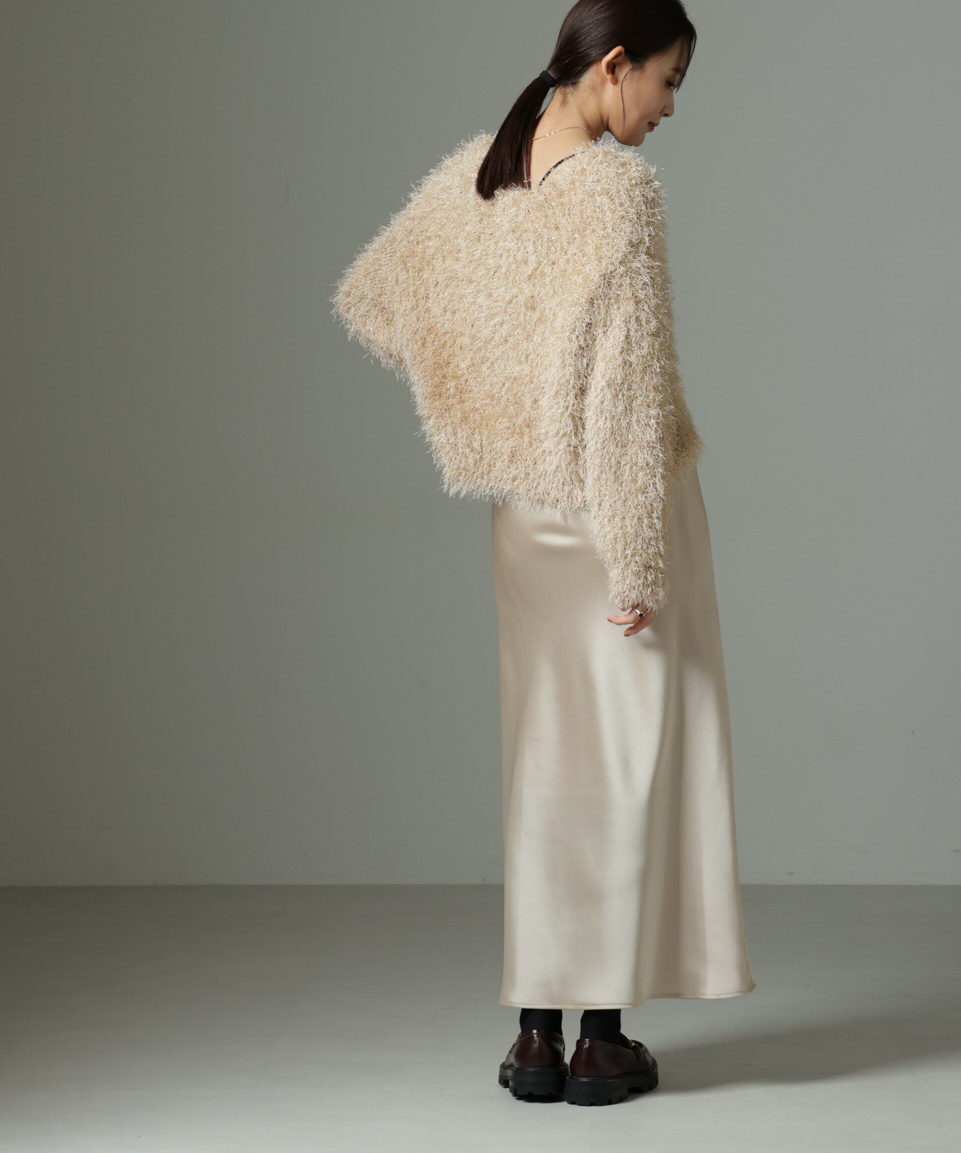 nano･universe「ヘヴィーサテンスカート」|スカート|