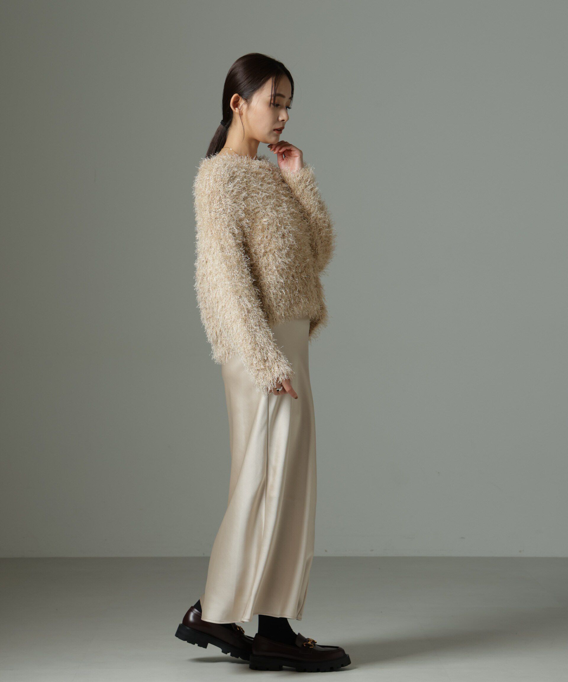 nano･universe「ヘヴィーサテンスカート」|スカート|