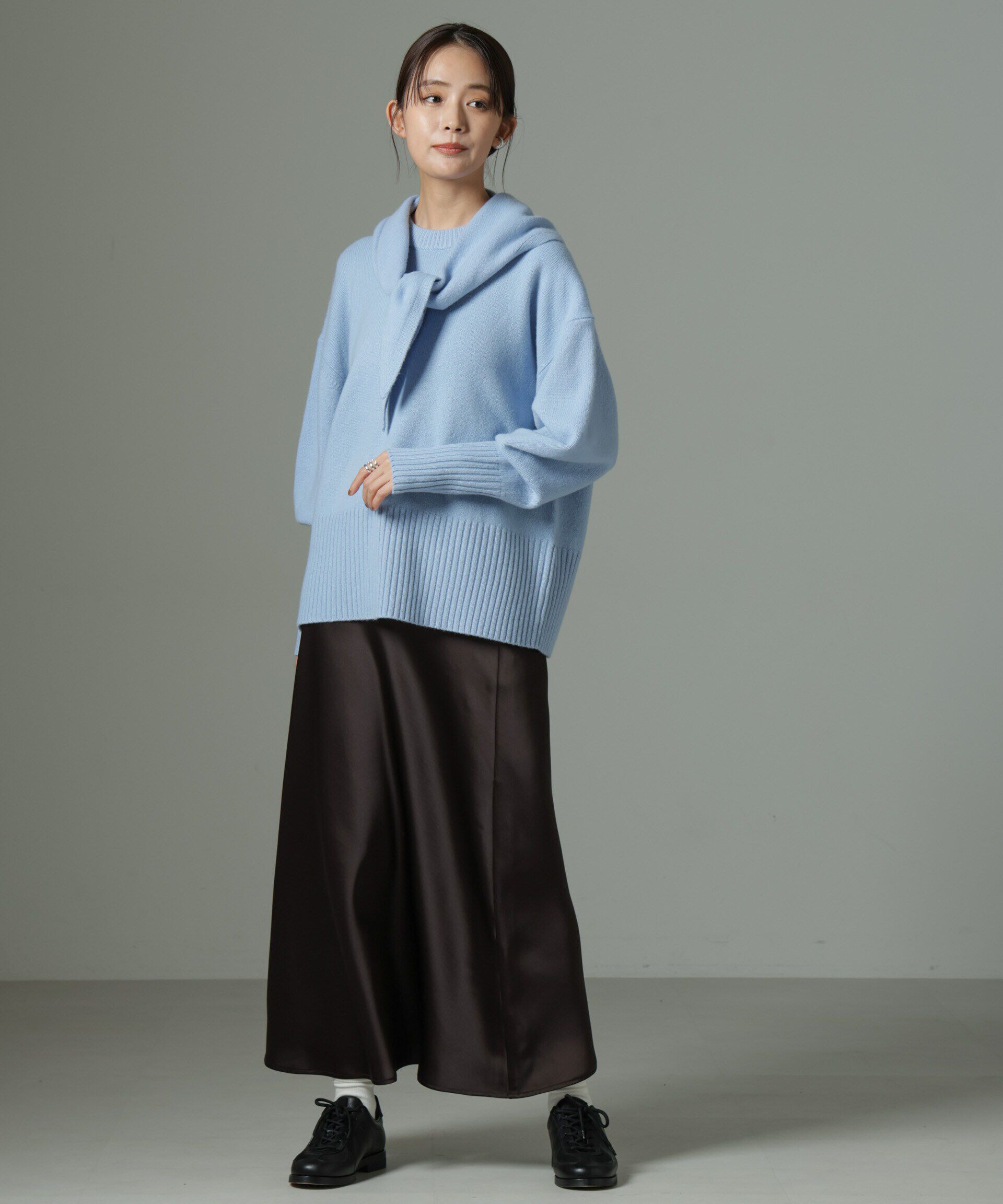 nano･universe「ヘヴィーサテンスカート」|スカート|