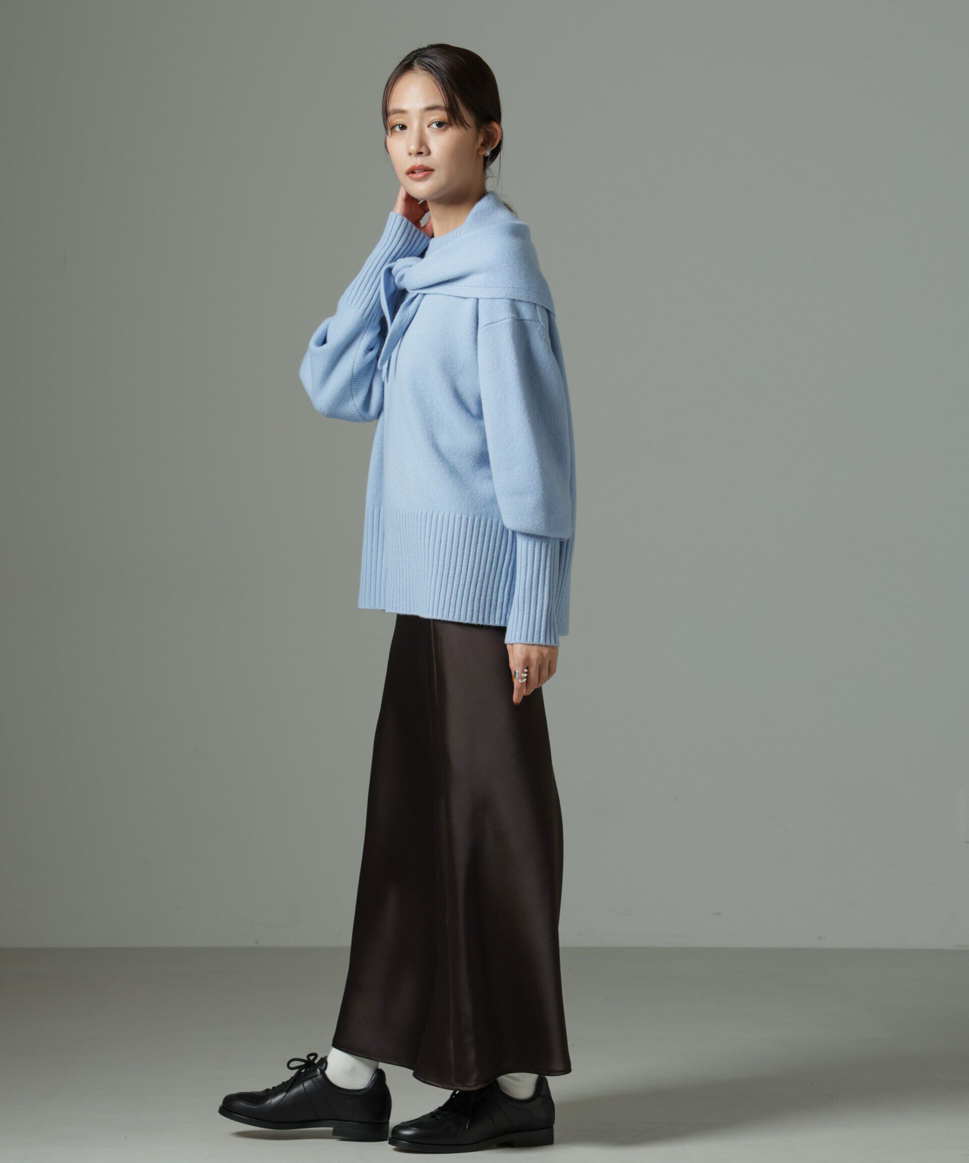 nano･universe「ヘヴィーサテンスカート」|スカート|