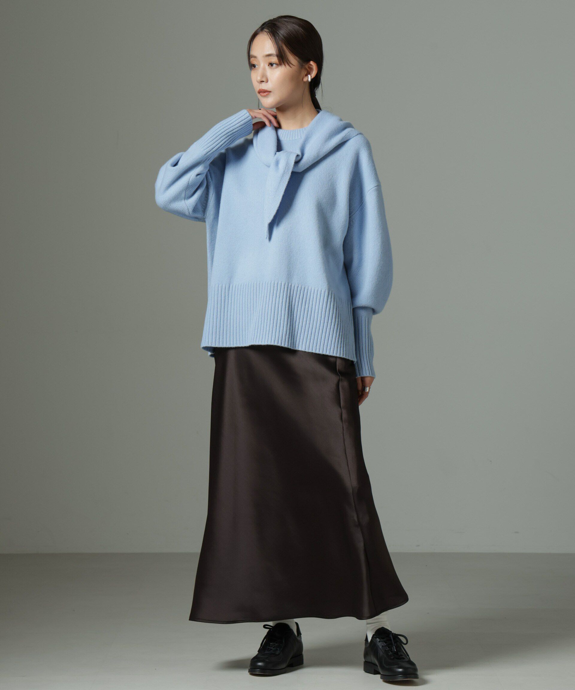 nano･universe「ヘヴィーサテンスカート」|スカート|