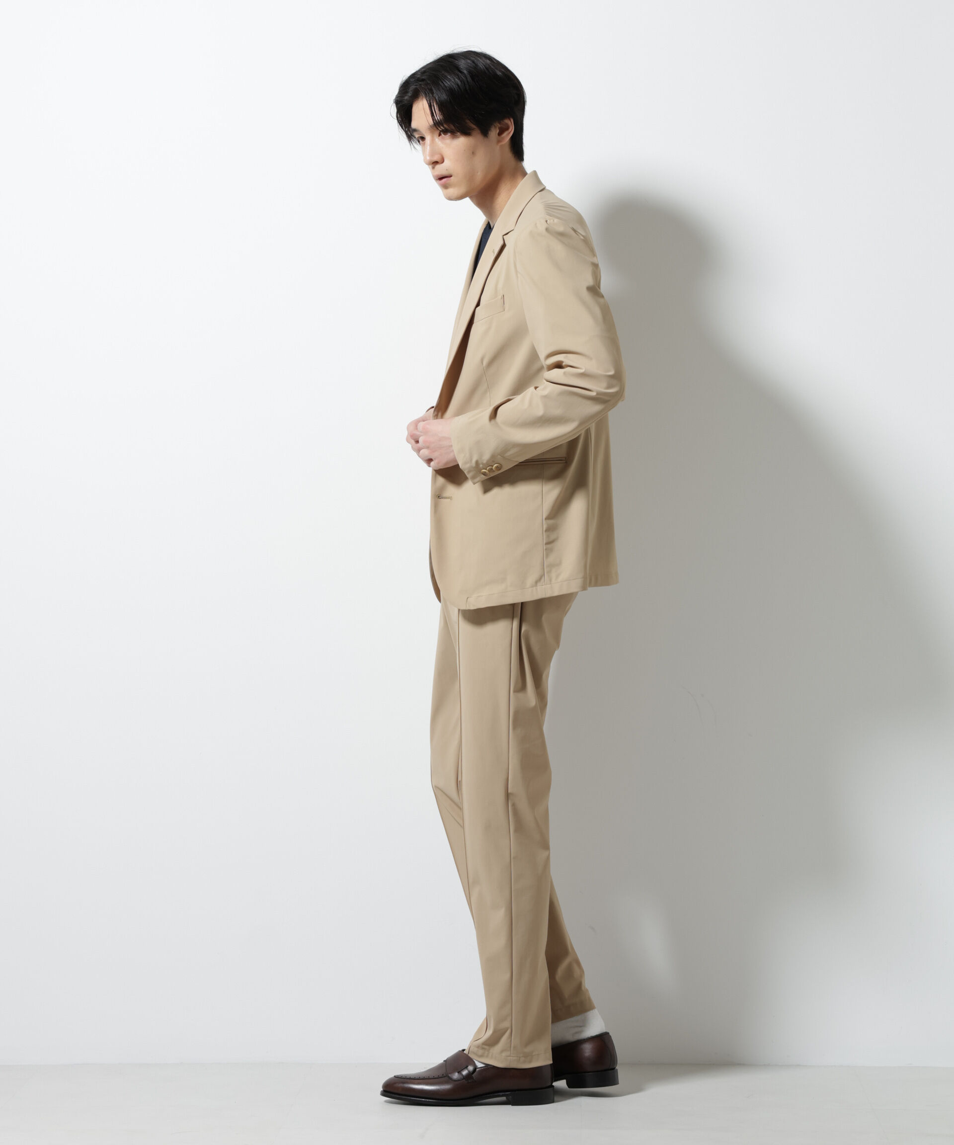 nano･universe「｢N JACKET PREMIUM｣ｸｰﾙﾀｯﾁ4WAYｽﾄﾚｯﾁｼﾞｬｹｯﾄ撥水(ｾｯﾄｱｯ 」|スーツ|