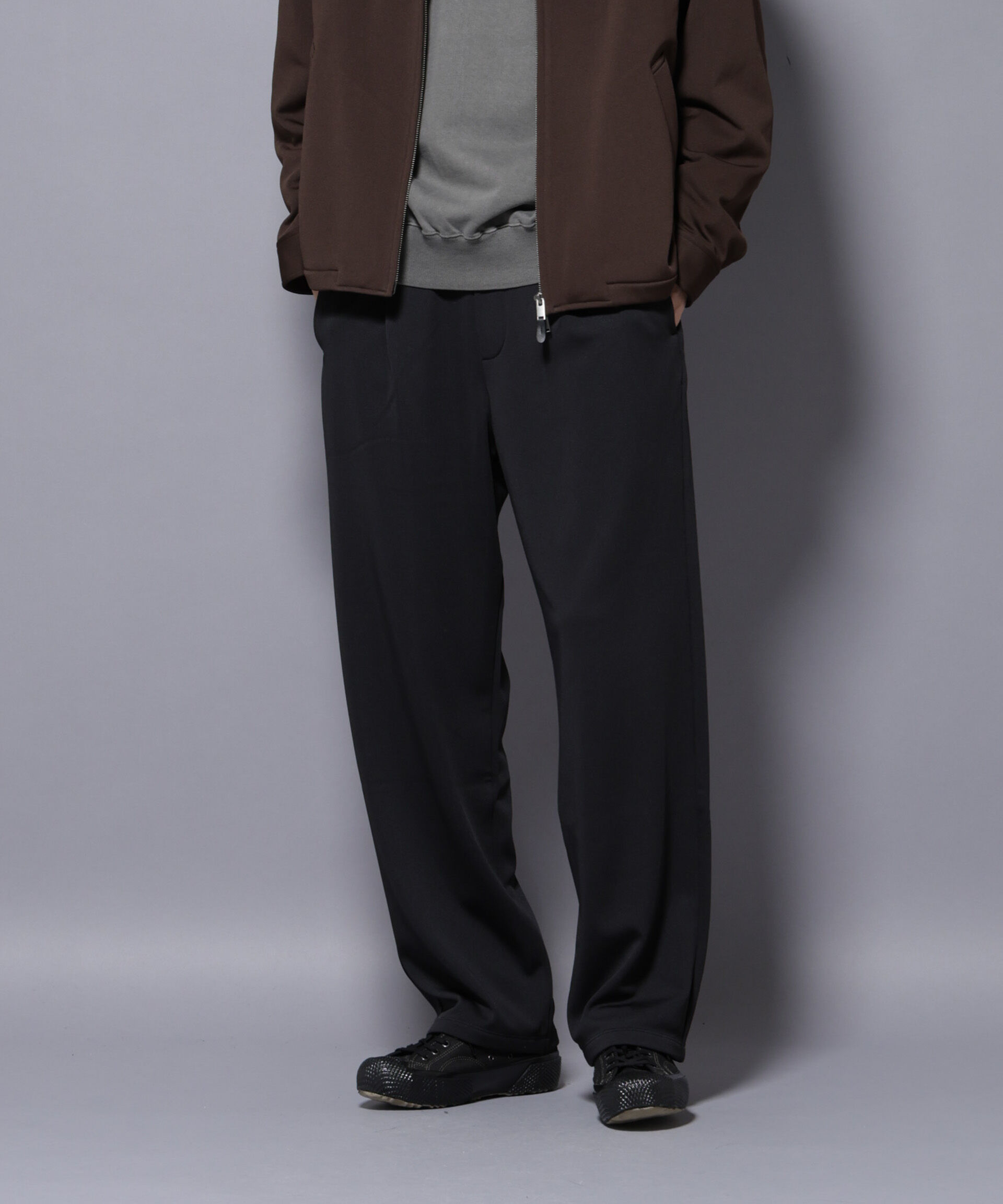 nano･universe「｢MC｣coveross(R) フリースボンディングワイドパンツ」|チノ|