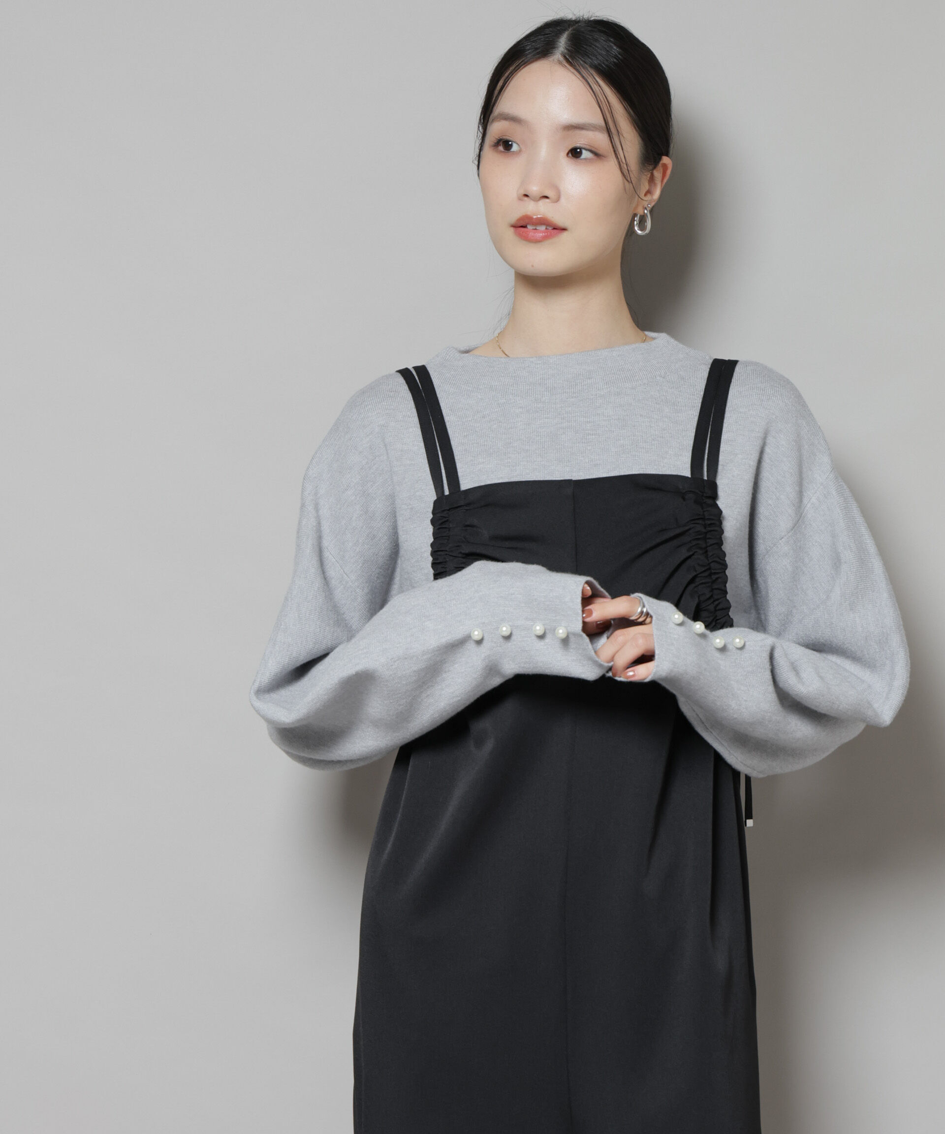 nano･universe「ミラノリブパールニットプルオーバー」|ニット・セーター|