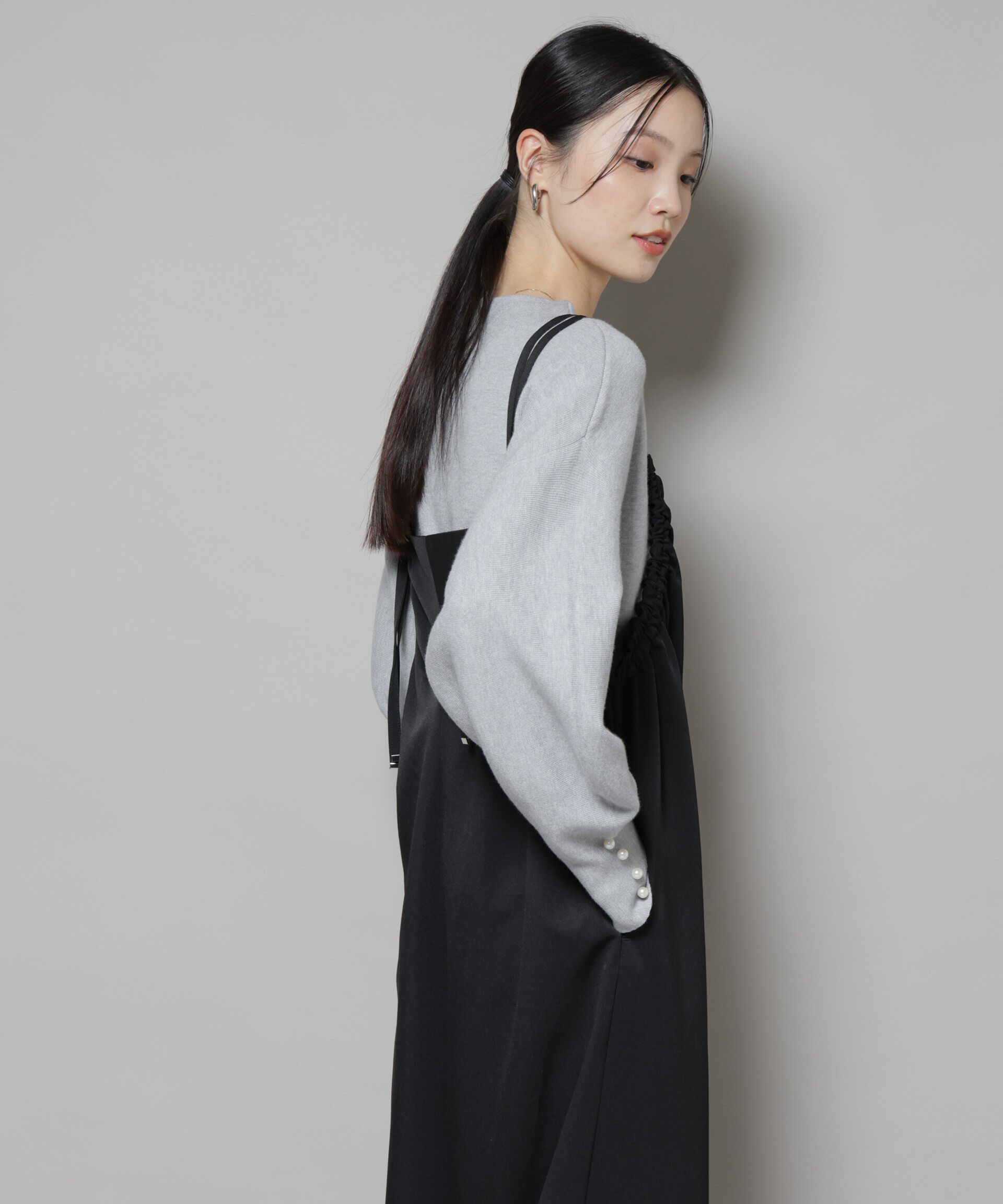 nano･universe「ミラノリブパールニットプルオーバー」|ニット・セーター|