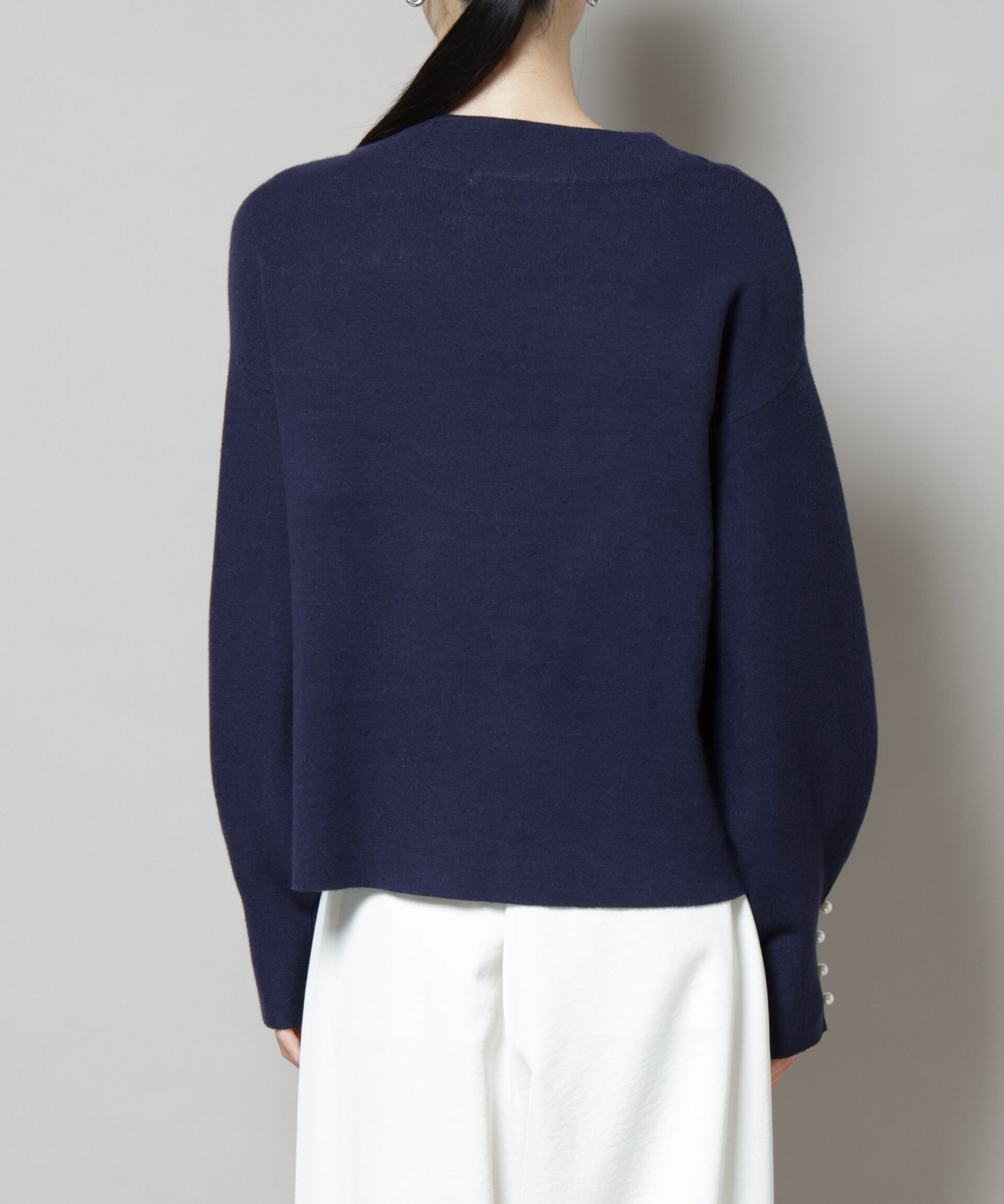 nano･universe「ミラノリブパールニットプルオーバー」|ニット・セーター|