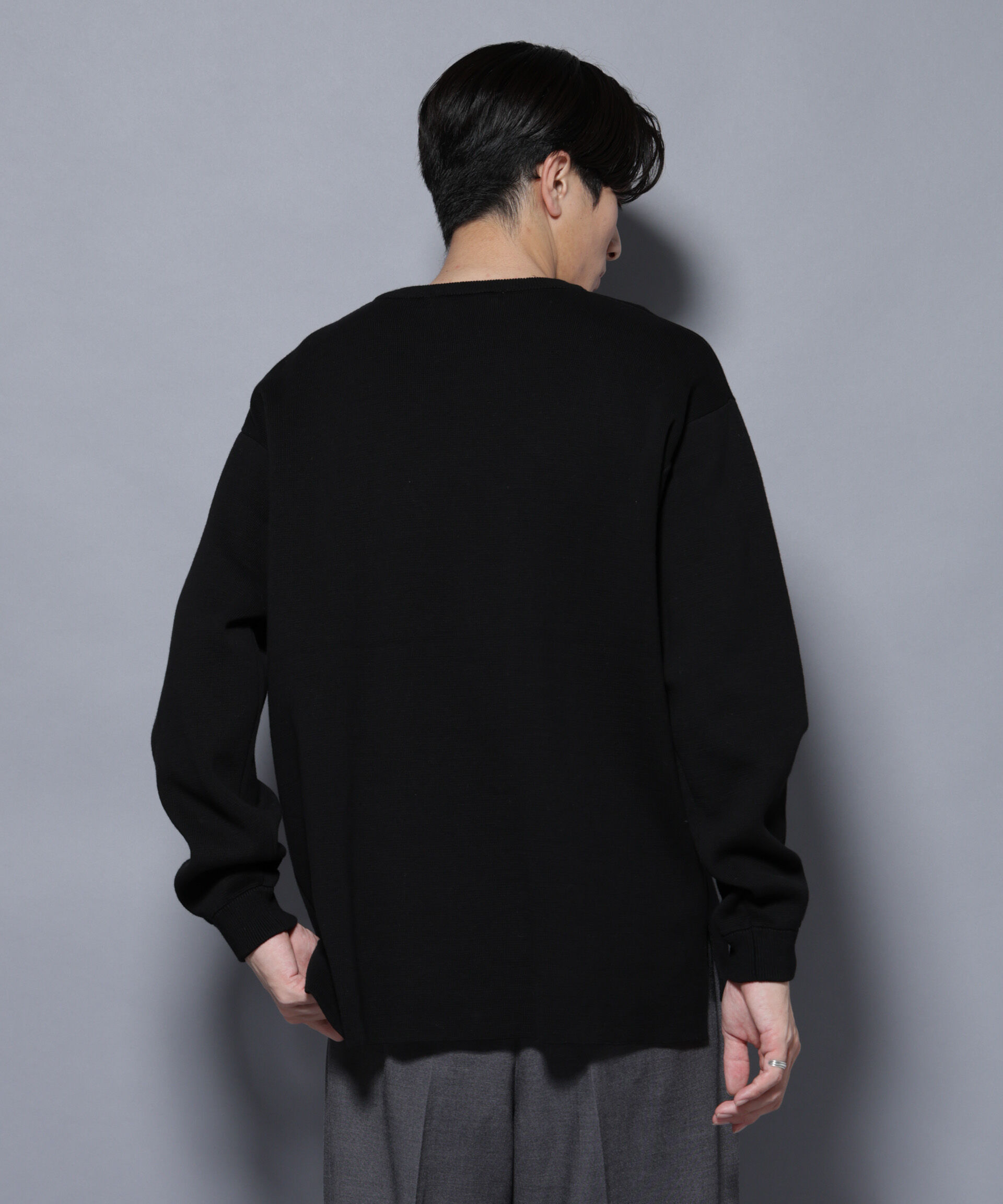 nano･universe「ミラノリブ ワイドクルーネックニット」|ニット・セーター|