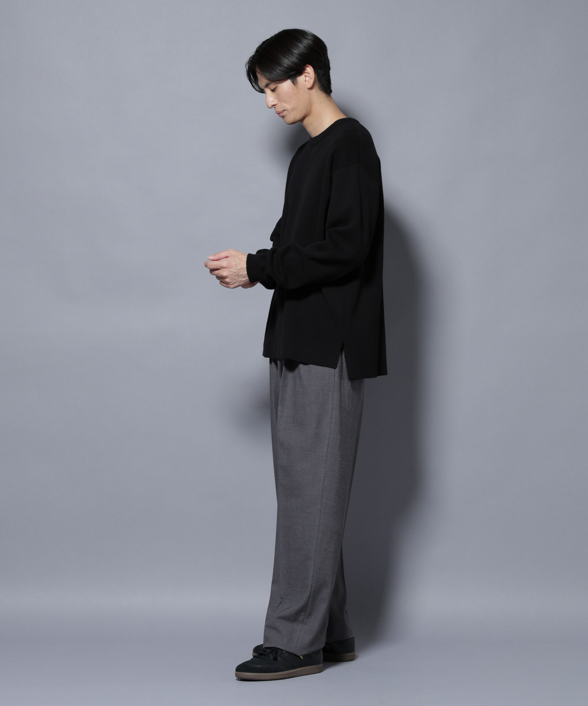 nano･universe「ミラノリブ ワイドクルーネックニット」|ニット・セーター|