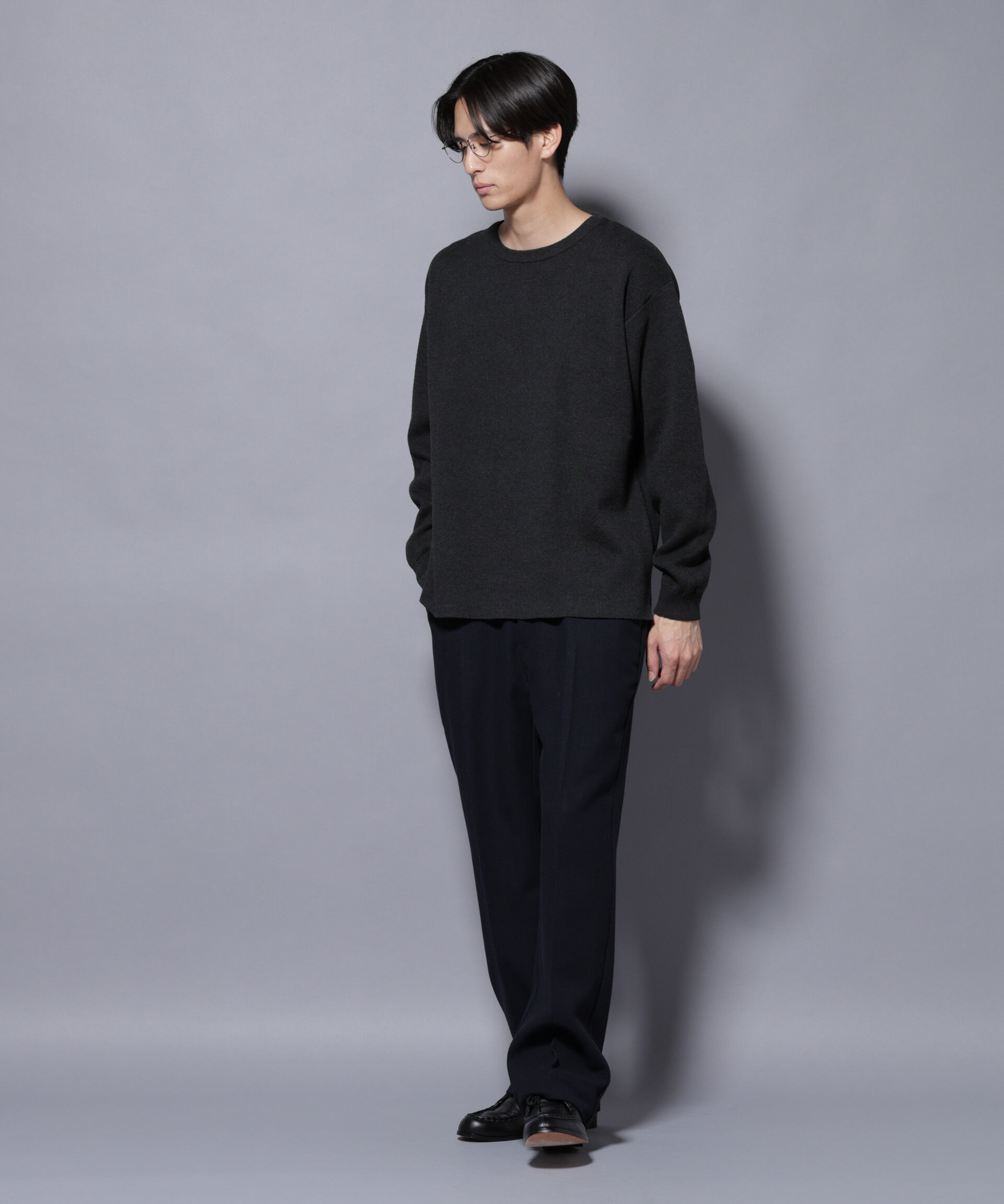 nano･universe「ミラノリブ ワイドクルーネックニット」|ニット・セーター|