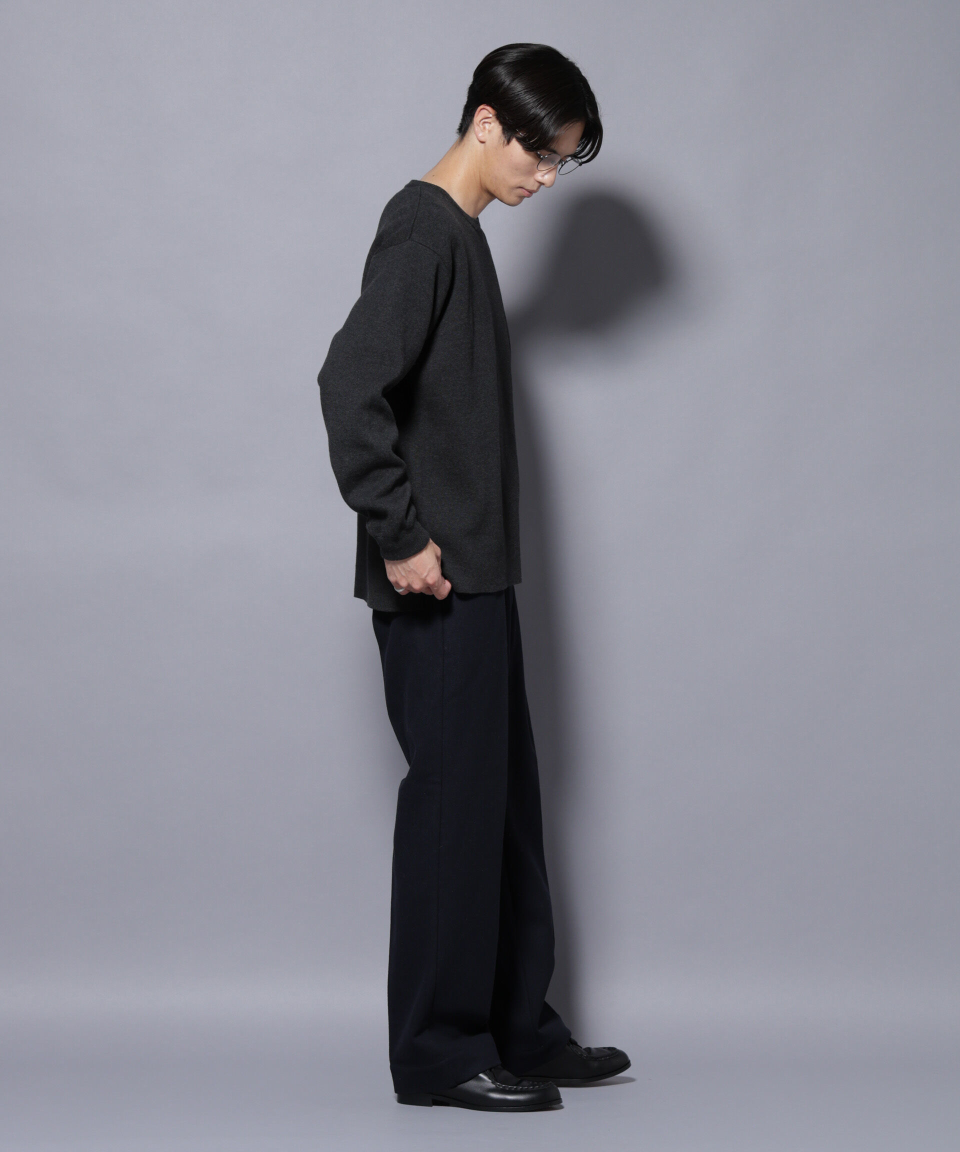 nano･universe「ミラノリブ ワイドクルーネックニット」|ニット・セーター|