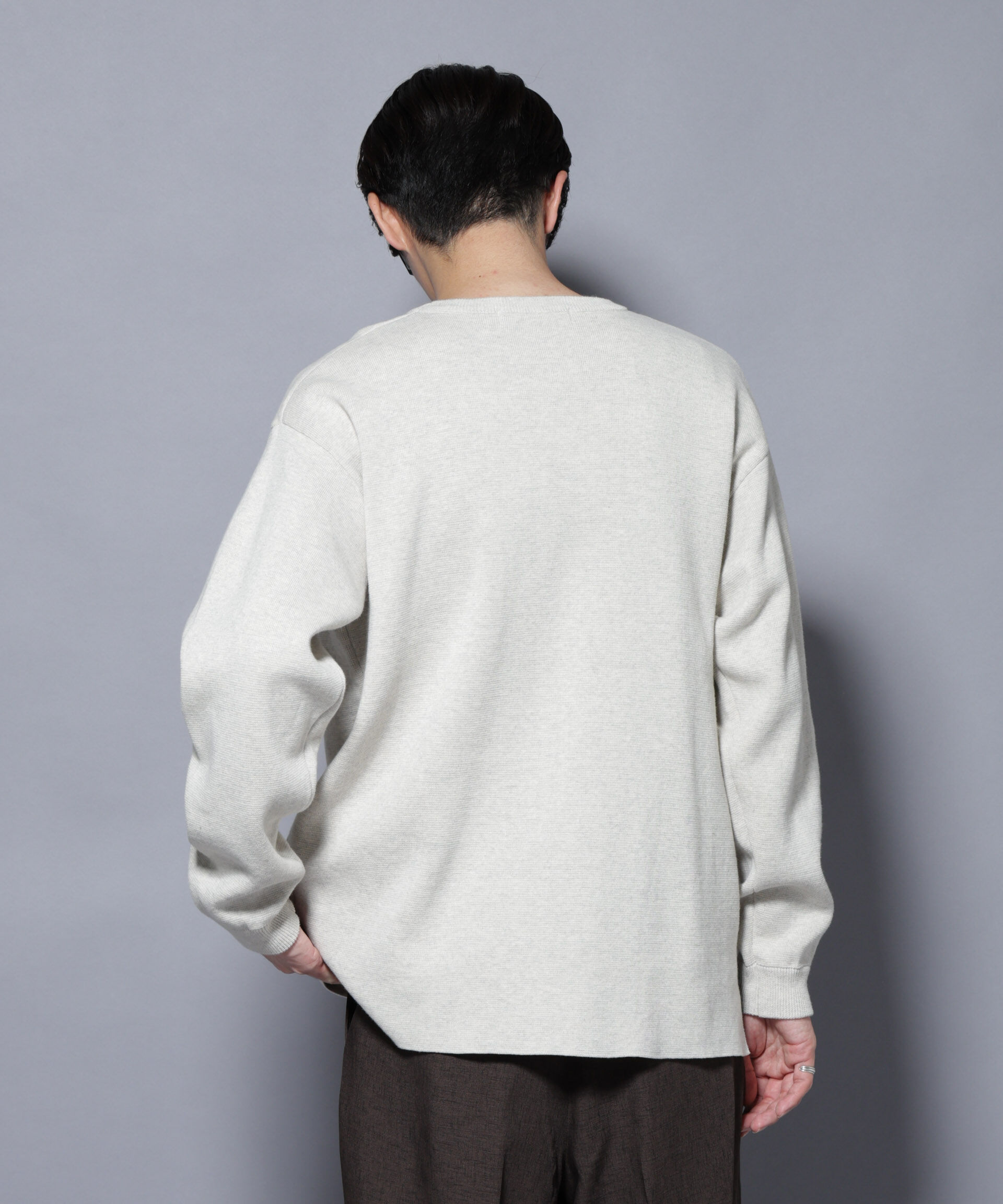 nano･universe「ミラノリブ ワイドクルーネックニット」|ニット・セーター|