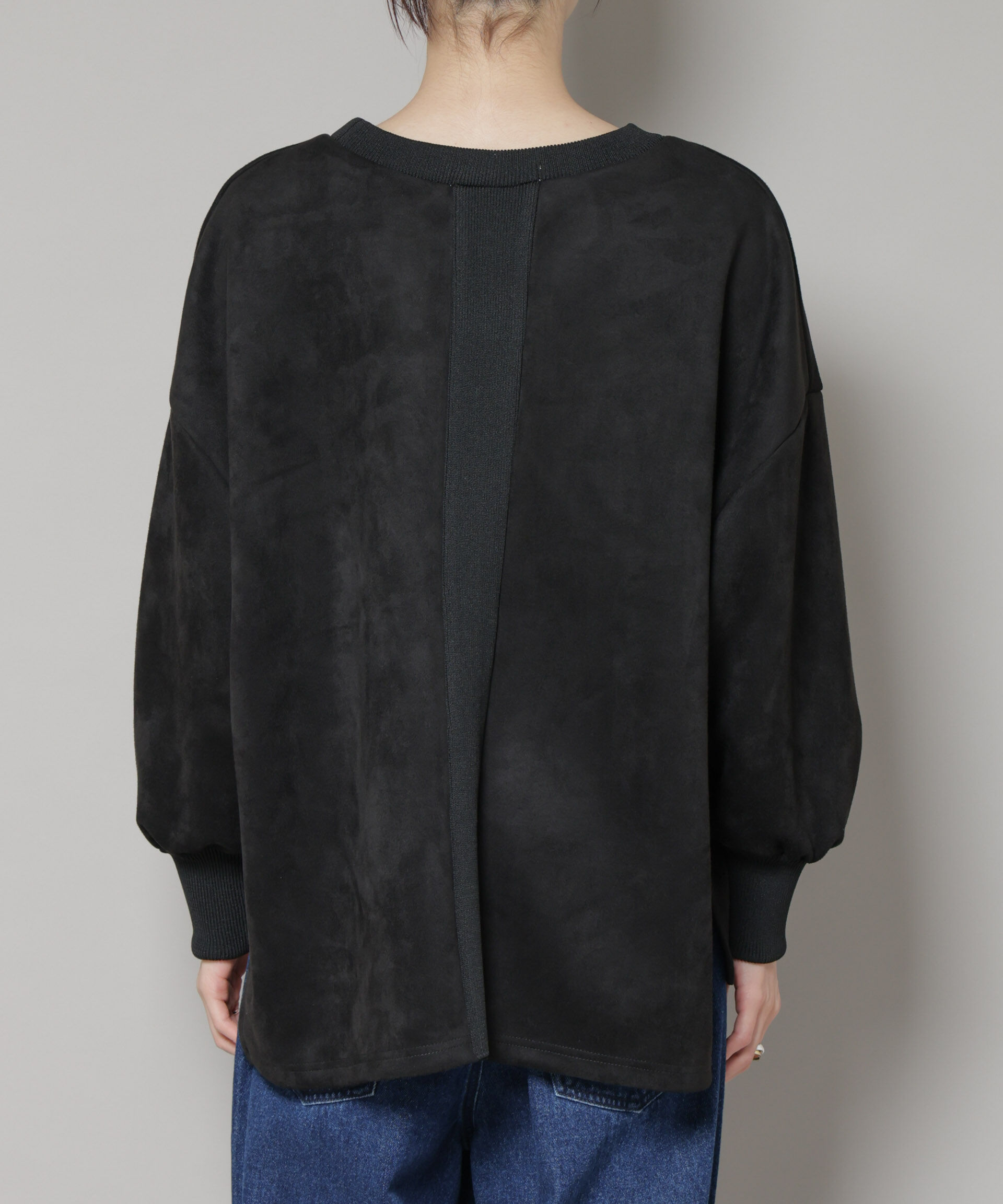 nano･universe「カットスエードサイドスリットワイドプルオーバー(セットアップ可)」|Tシャツ・カットソー|