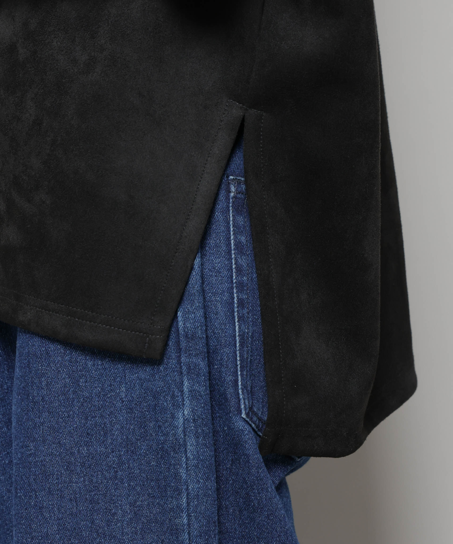 nano･universe「カットスエードサイドスリットワイドプルオーバー(セットアップ可)」|Tシャツ・カットソー|