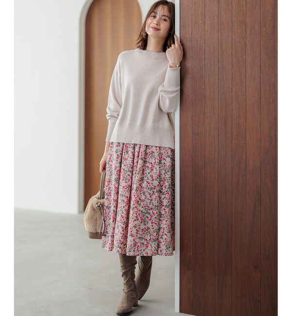 組曲「ニュアージュフラワープリント スカート」|スカート|