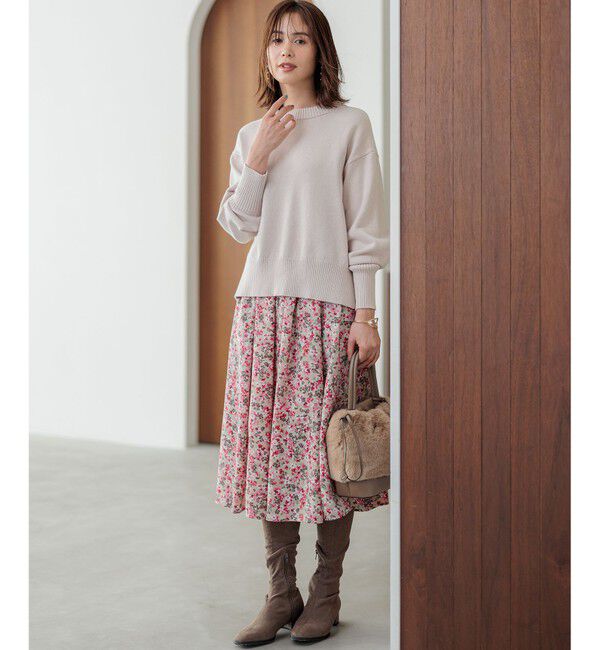 組曲「ニュアージュフラワープリント スカート」|スカート|