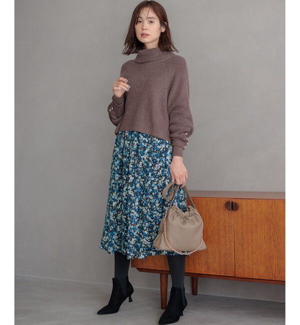 組曲「ニュアージュフラワープリント スカート」|スカート|