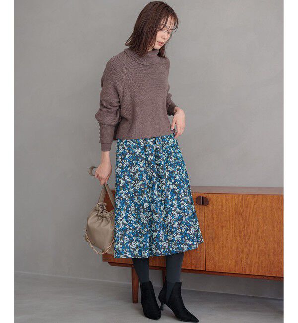 組曲「ニュアージュフラワープリント スカート」|スカート|