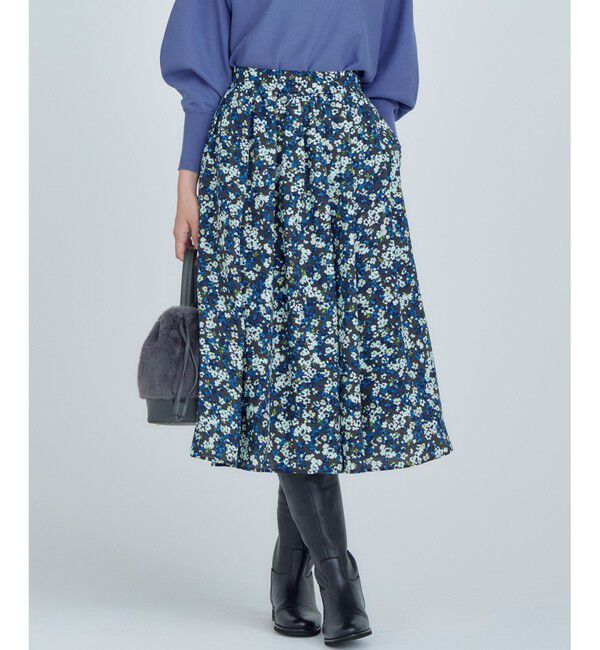 組曲「ニュアージュフラワープリント スカート」|スカート|