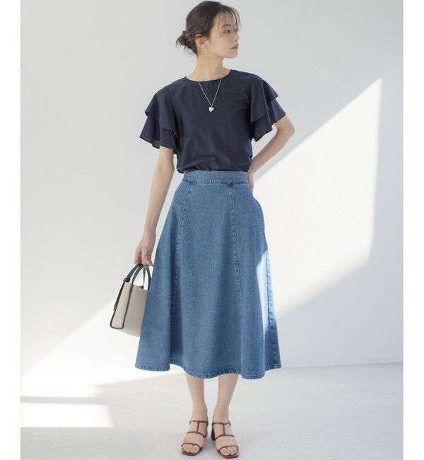 組曲「ライトデニム フレアスカート」|スカート|