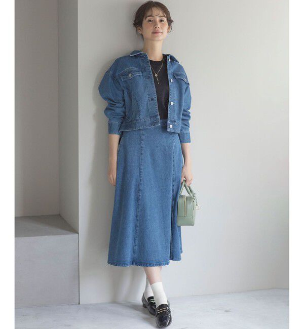 組曲「ライトデニム フレアスカート」|スカート|