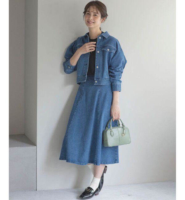 組曲「ライトデニム フレアスカート」|スカート|