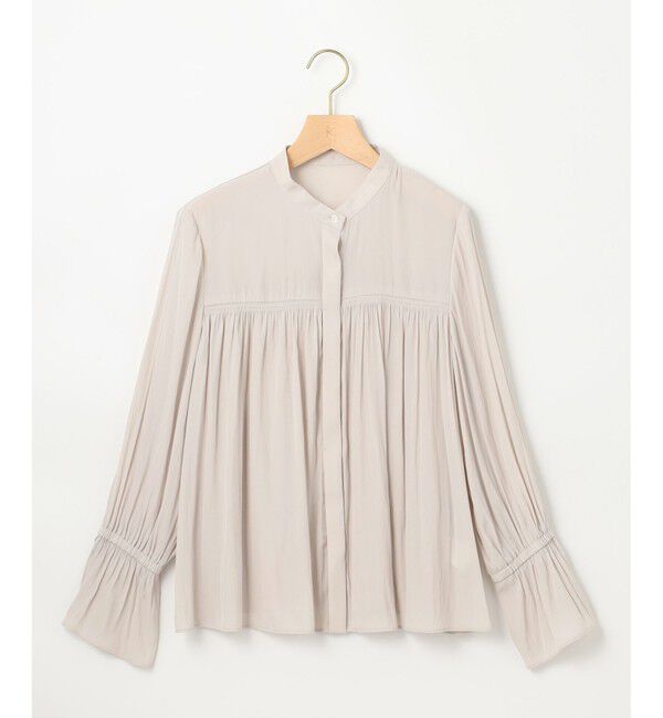 組曲「【WEB限定】ギャザーライトデシン ブラウス」|シャツ・ブラウス|