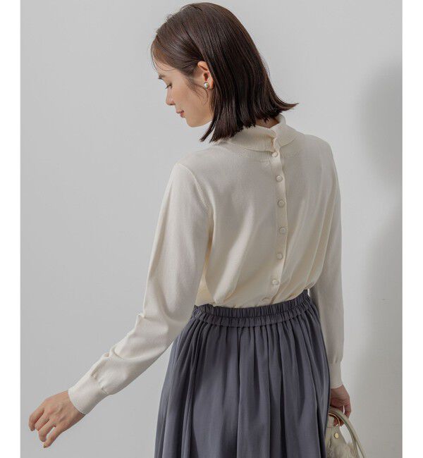 組曲「【前後着用可 / 加藤ローサさん着用】スムースストレッチタートル ニット」|カーディガン|