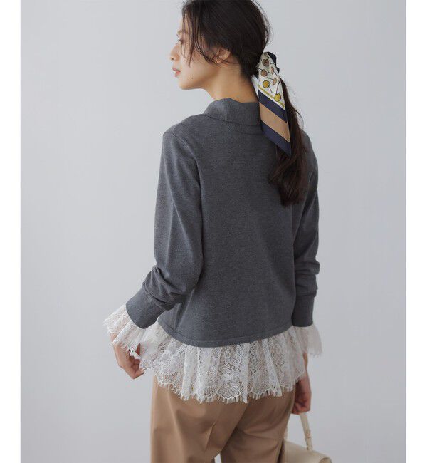 組曲「【前後着用可 / 加藤ローサさん着用】スムースストレッチタートル ニット」|カーディガン|