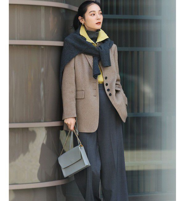 組曲「【前後着用可 / 加藤ローサさん着用】スムースストレッチタートル ニット」|カーディガン|