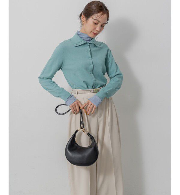 組曲「【前後着用可 / 加藤ローサさん着用】スムースストレッチタートル ニット」|カーディガン|