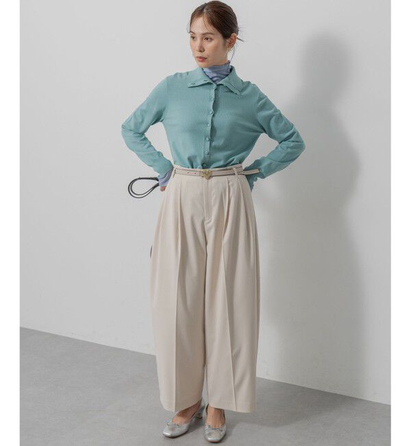 組曲「【前後着用可 / 加藤ローサさん着用】スムースストレッチタートル ニット」|カーディガン|