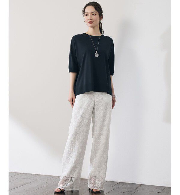 自由区「クレープストレッチプルオーバー ニットⅡ」|ニット・セーター|