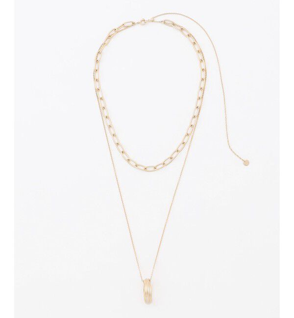 自由区「ダブルチェーンリング ネックレス」|ネックレス|